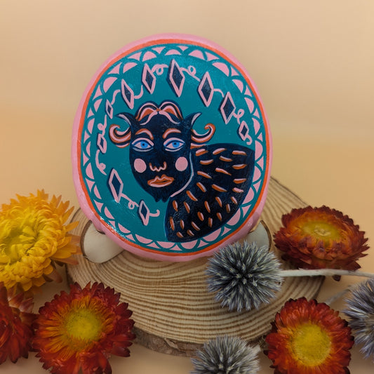 “Coyote” Dish Painting by Fiona Beveridge