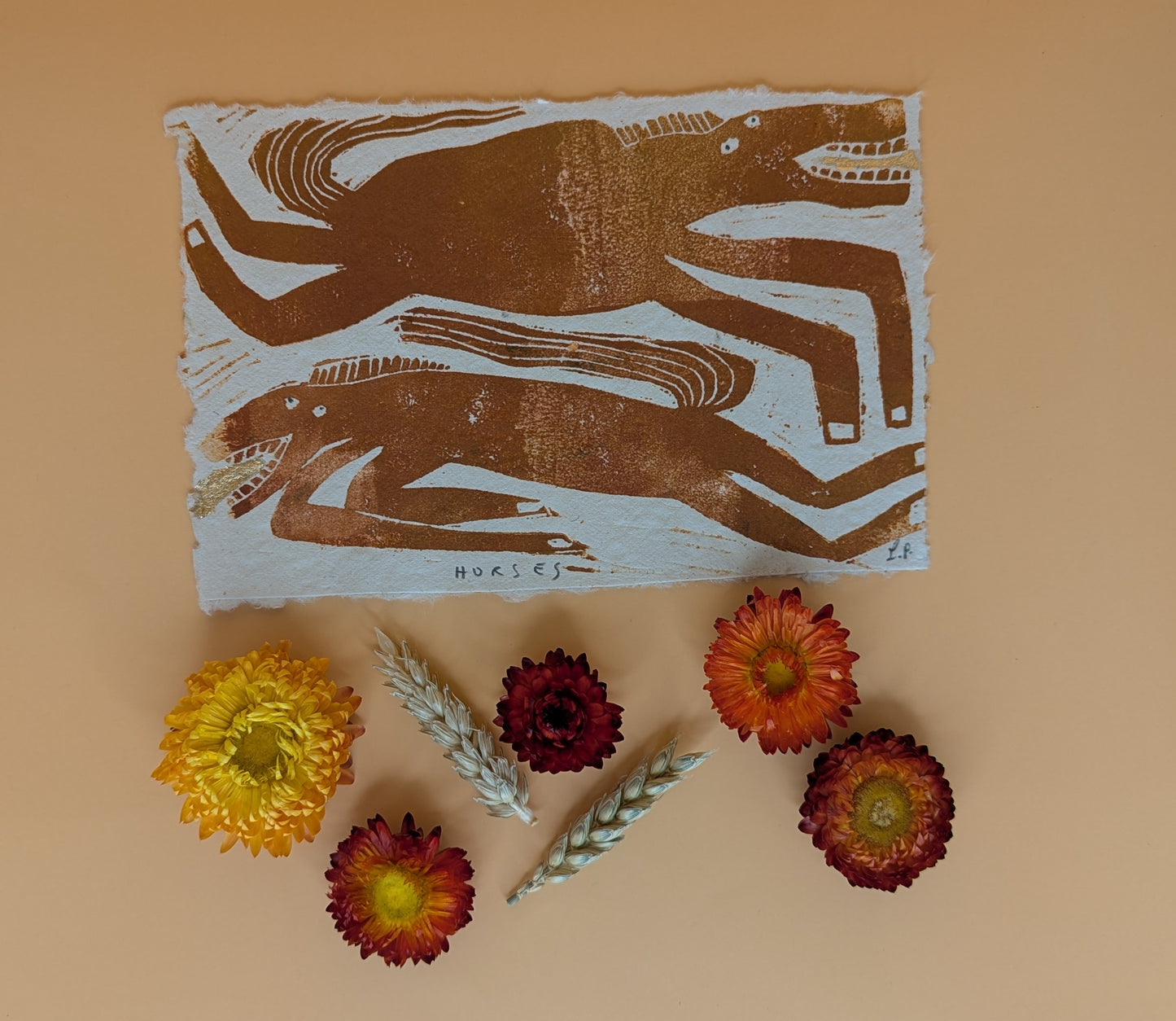 'Horses' Print by Ludovica Perosin