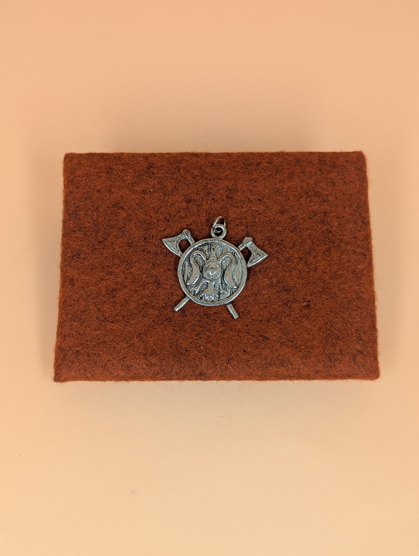 Pewter Viking Shield Charm