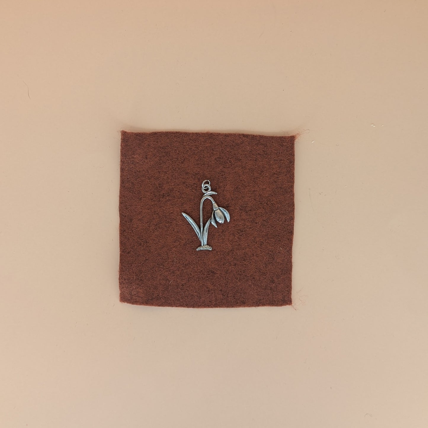 Pewter Snow Drop Charm