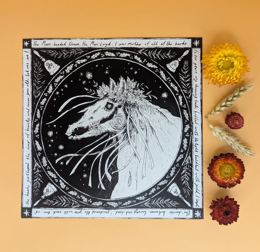 'The Mari Lywd' Print by Katrin Blackwater