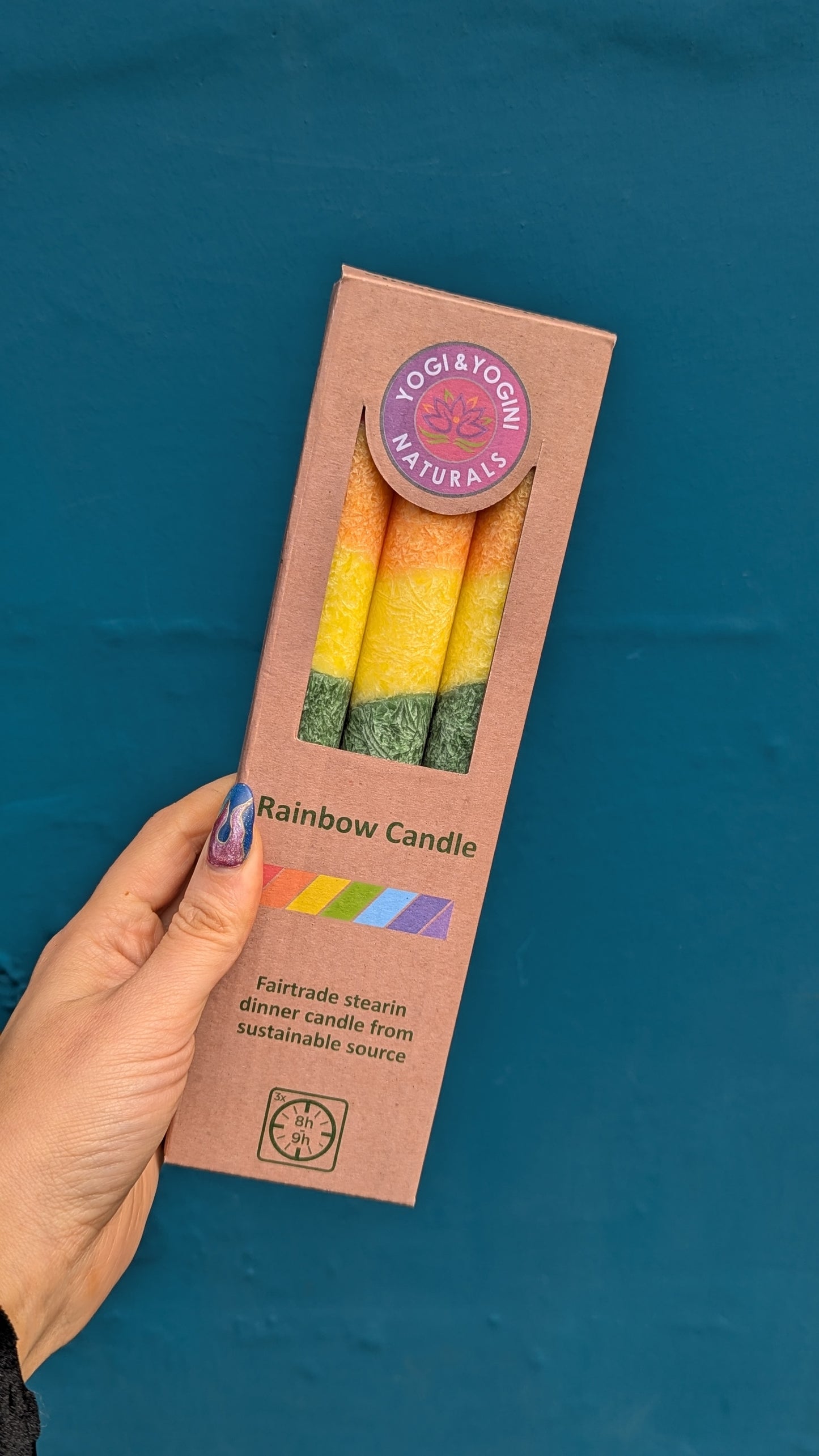 Set of 3 Rainbow Candles
