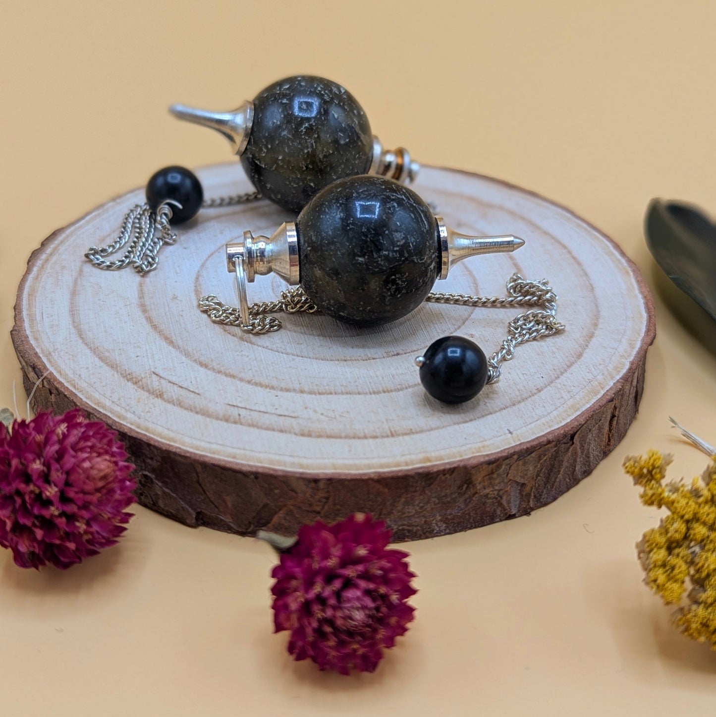 Labrodorite Sphere Pendulum