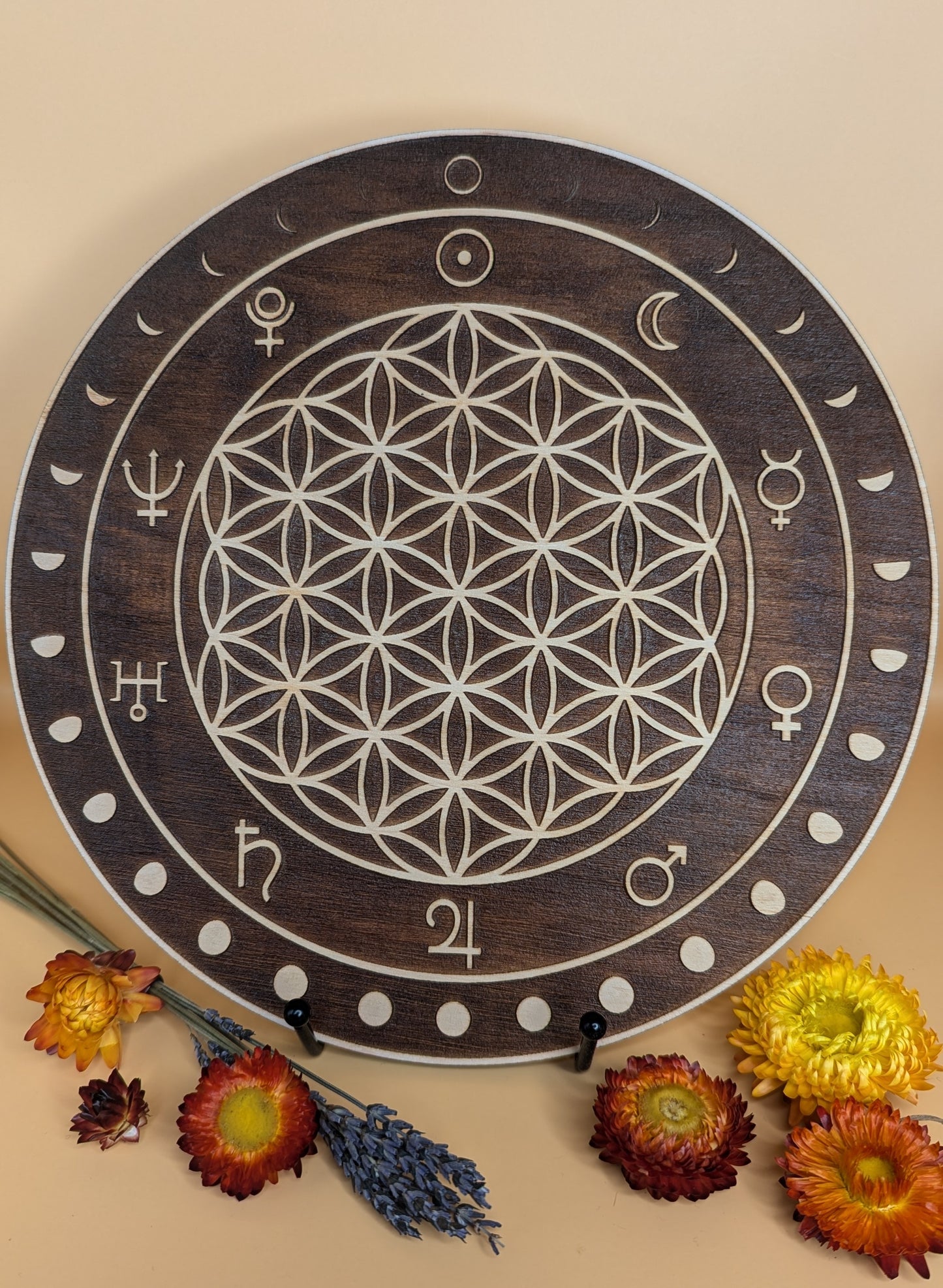 Moon Flower of life Crystal grid