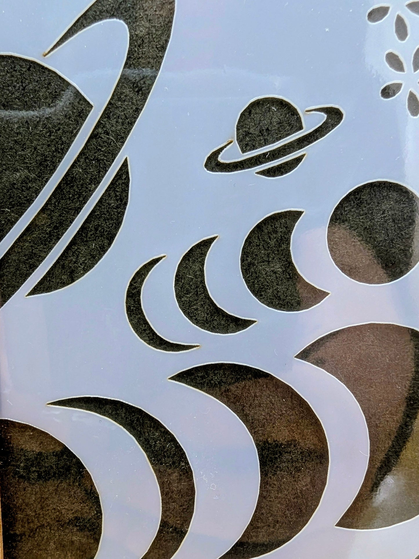 Silhouette Moon and Planet Journal Stencil