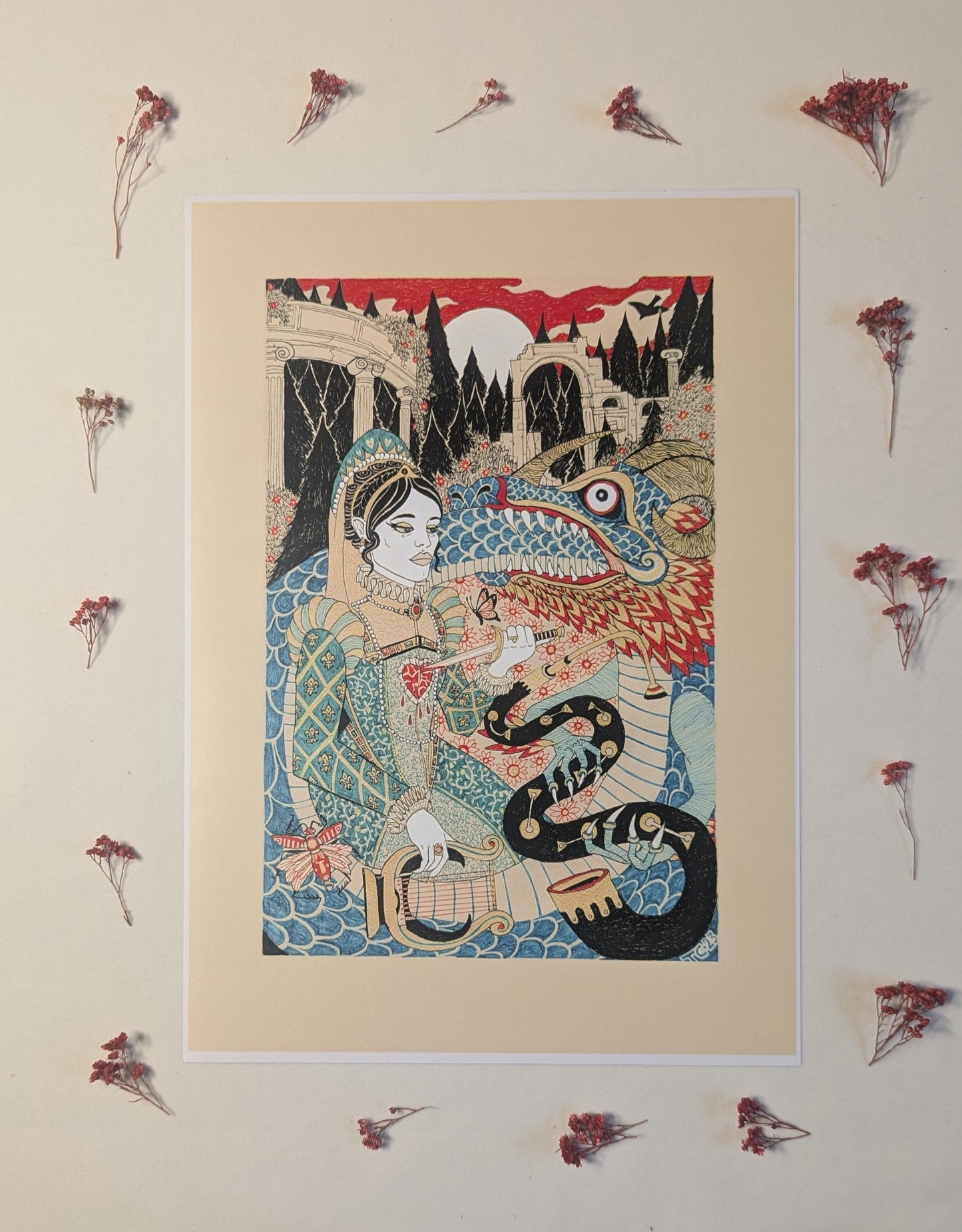 "Dialectic Trap (The Serpent)" Print by Theo Cleary