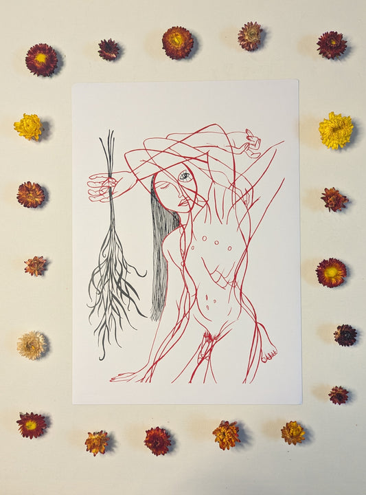 "Red Lines" Print by Theo Cleary