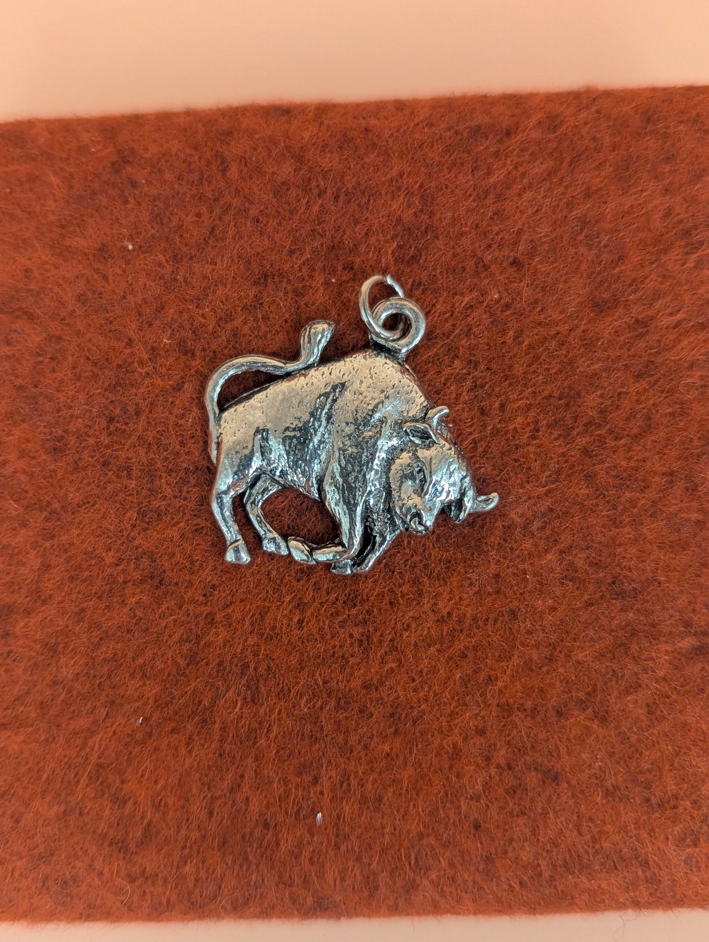 Pewter Taurus Charm