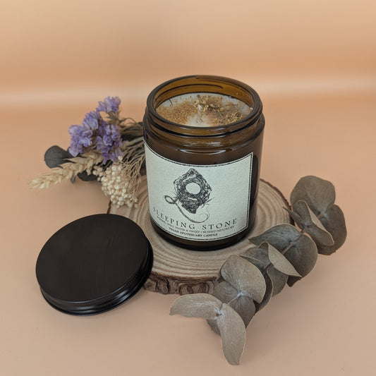 Single Wick Apothecary Candle: "Sleeping Stone"