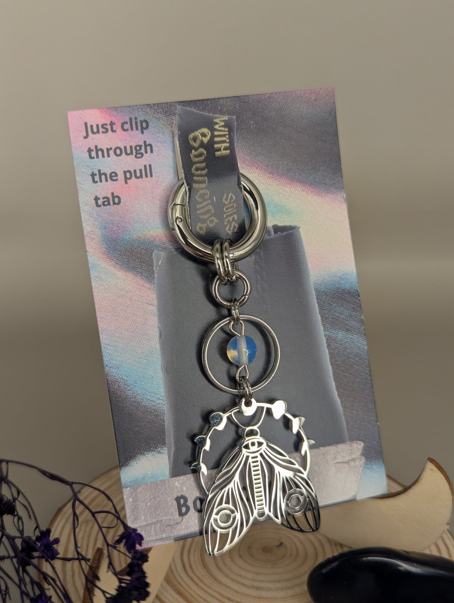 'OPALITE MOTH' Boot Charm