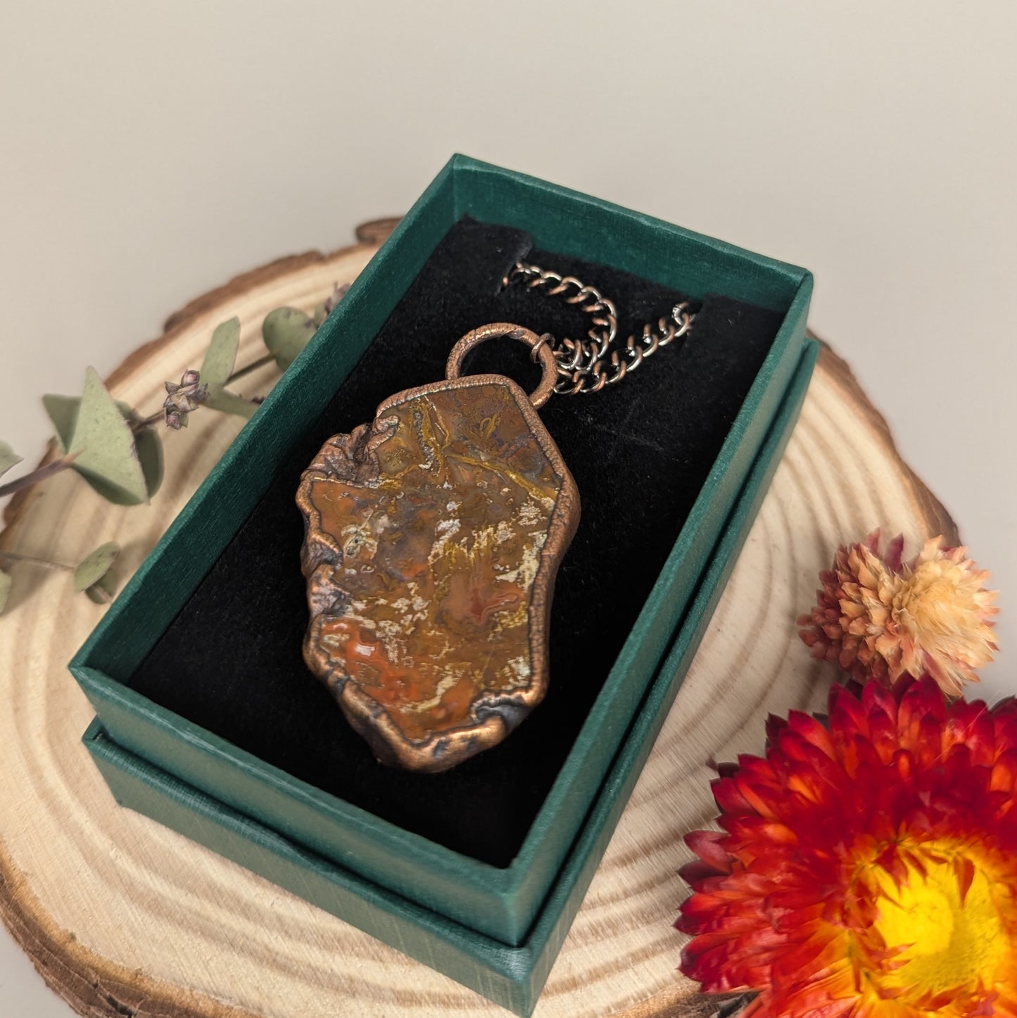 "Kenna" Burn Anne Agate Pendant