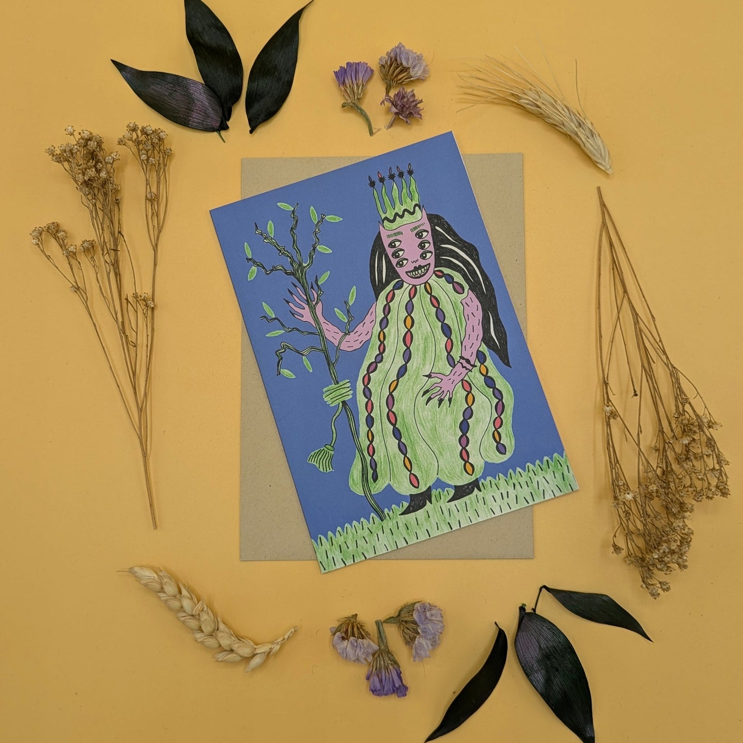 “The King of Wands” Greeting Card