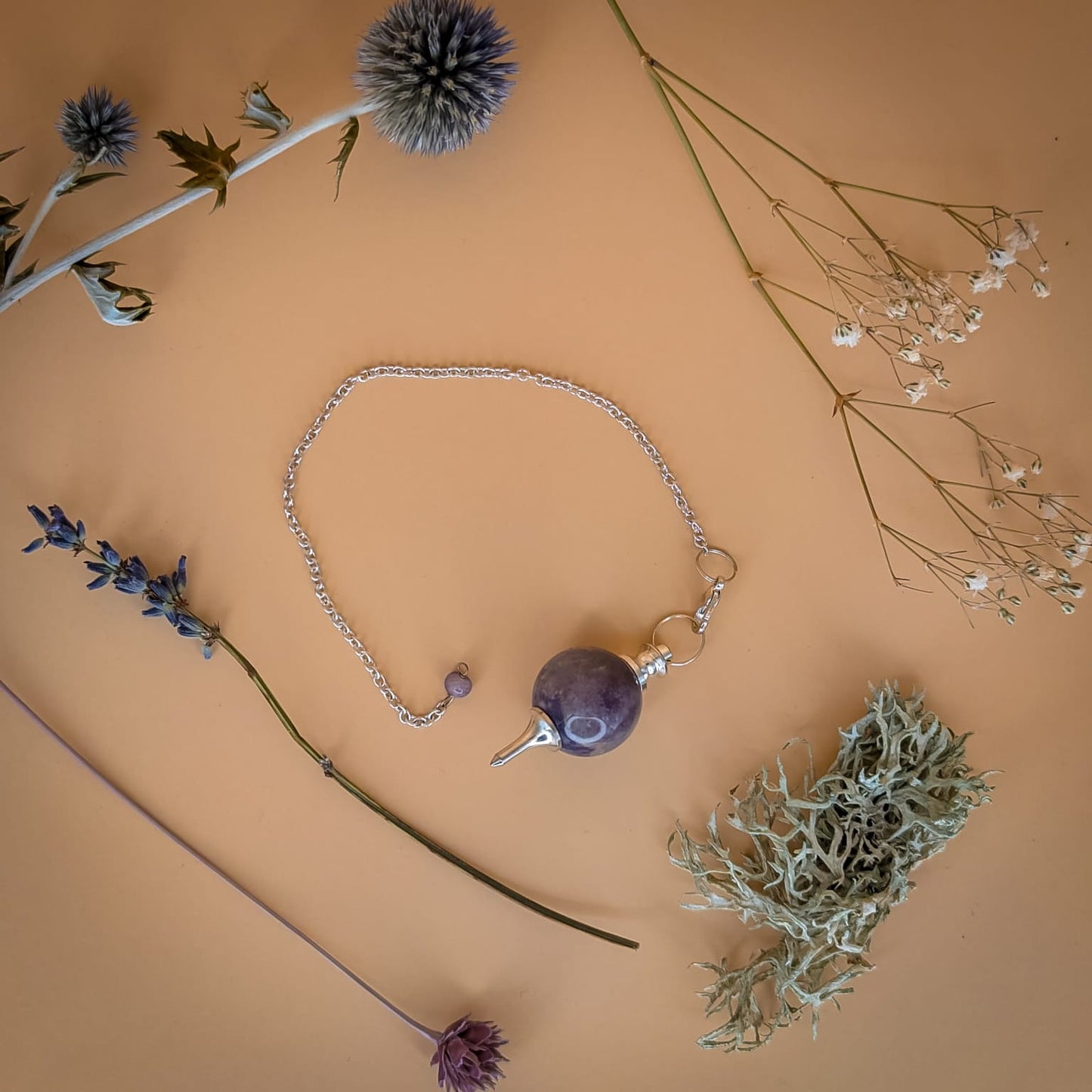 Amethyst Sphere Pendulum