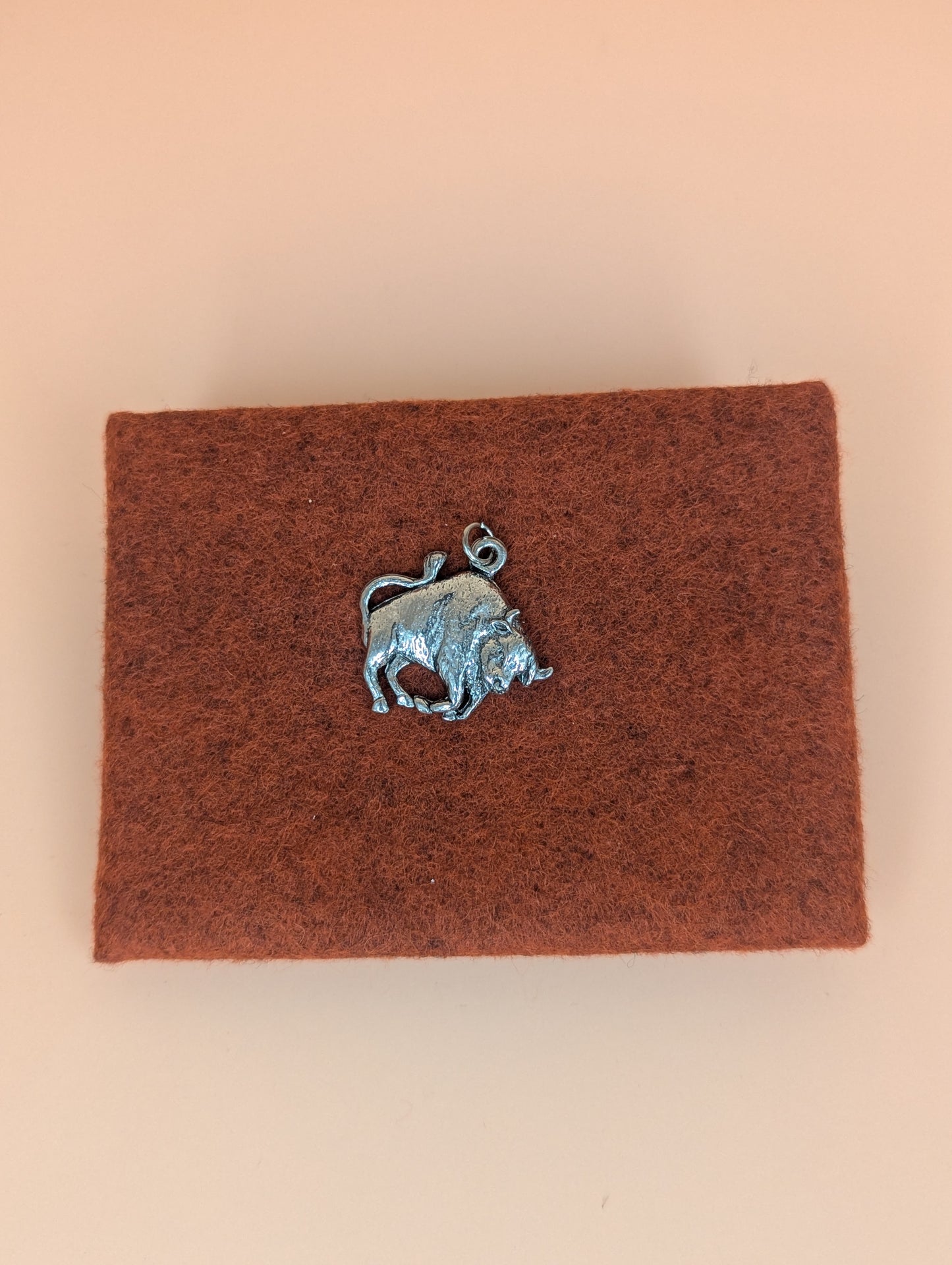 Pewter Taurus Charm