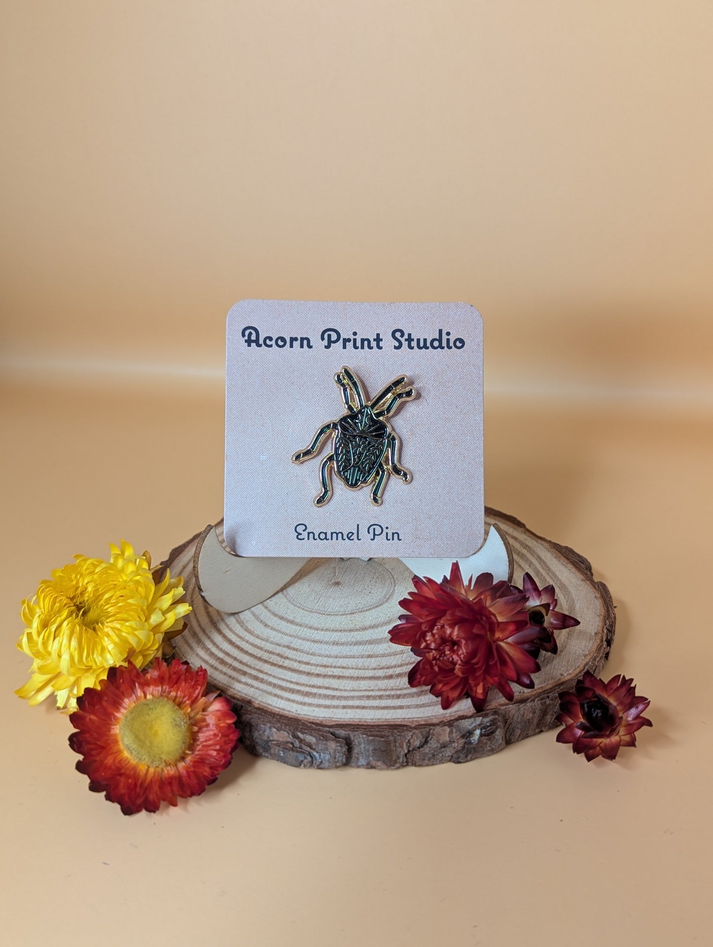 ‘Beetle’ pin badge by Acorn Print Studio