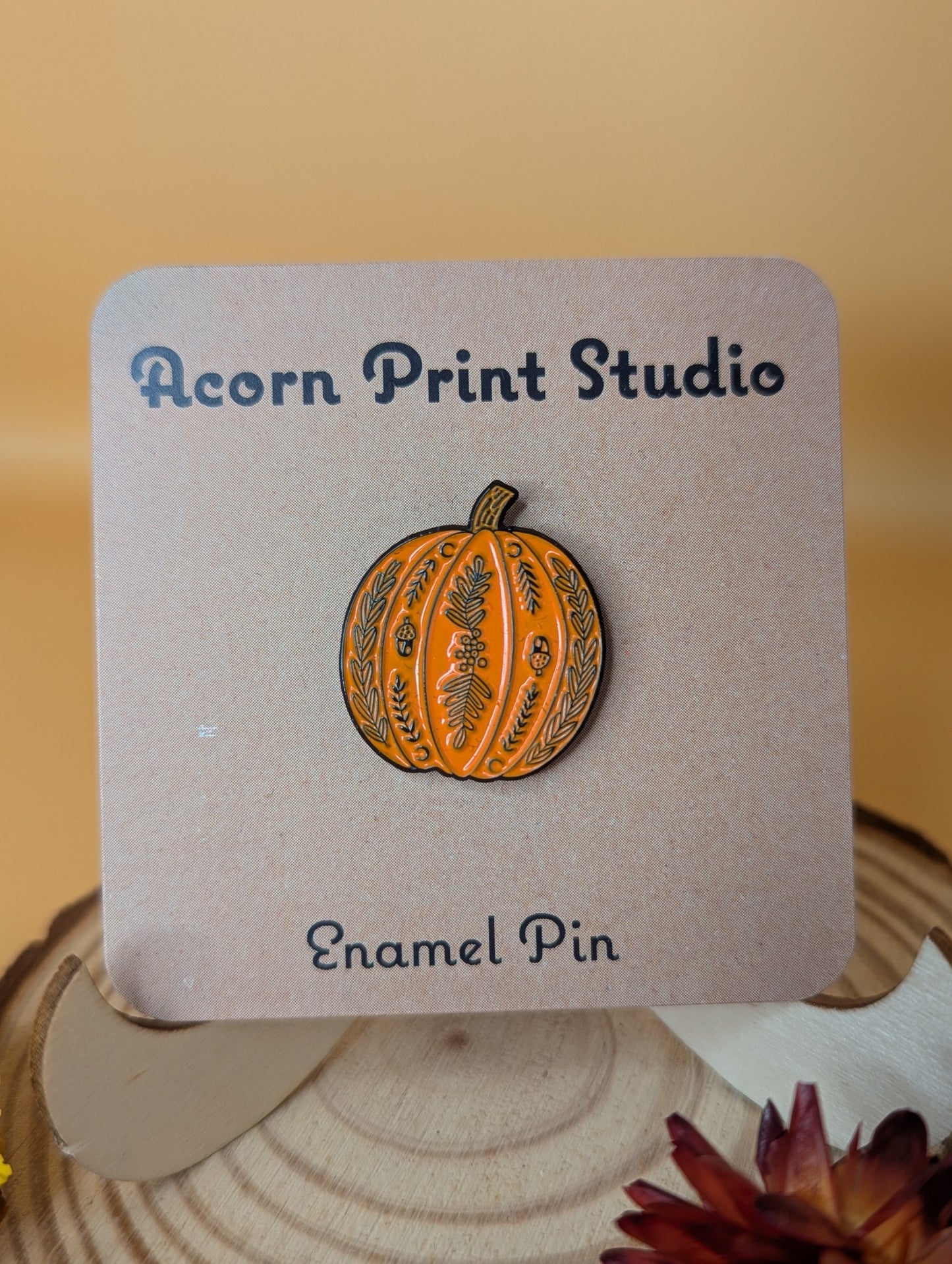 ‘Squash’ pin badge by Acorn Print Studio