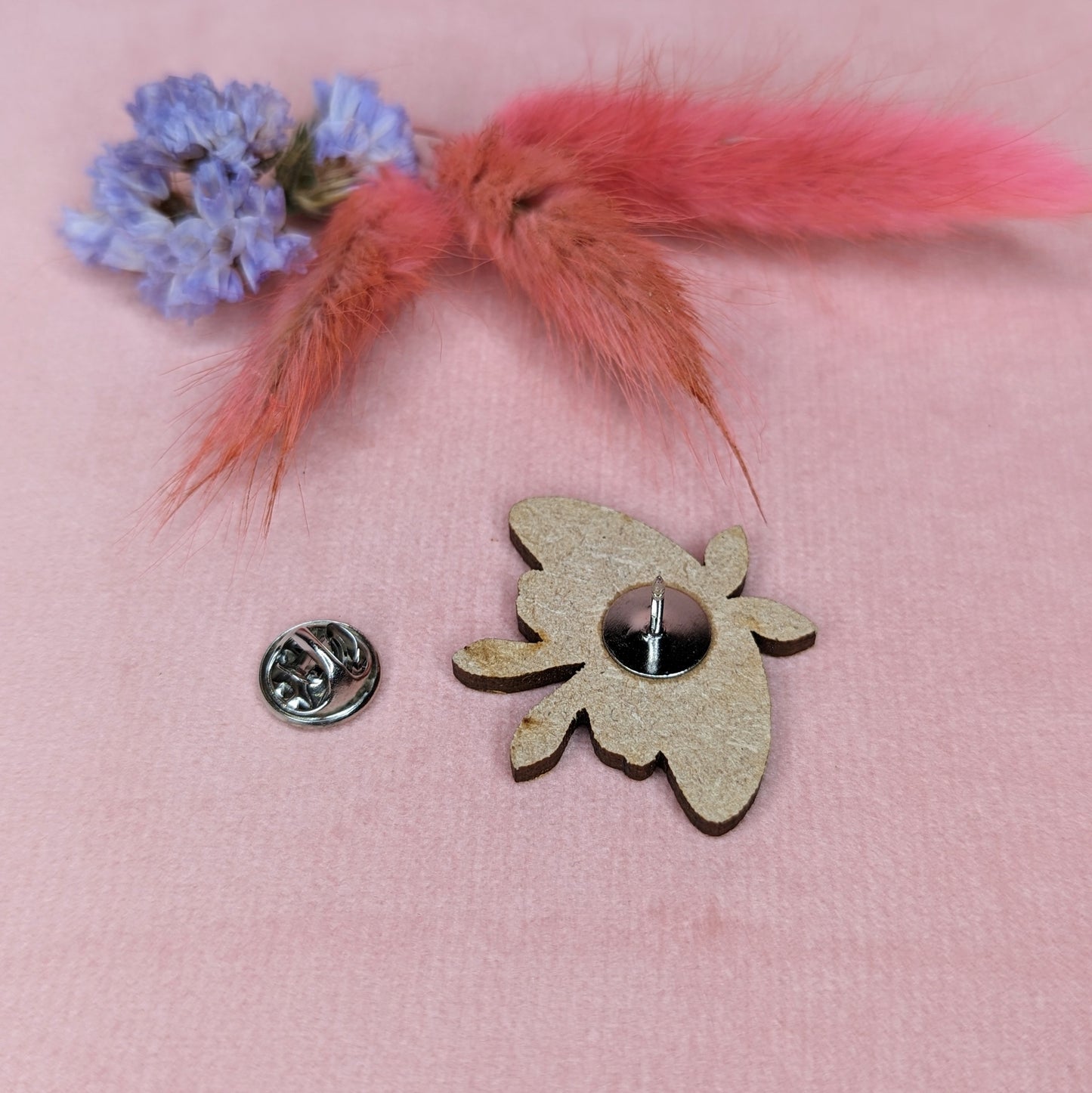 Large Wooden Moth Badge by Kalin Lin