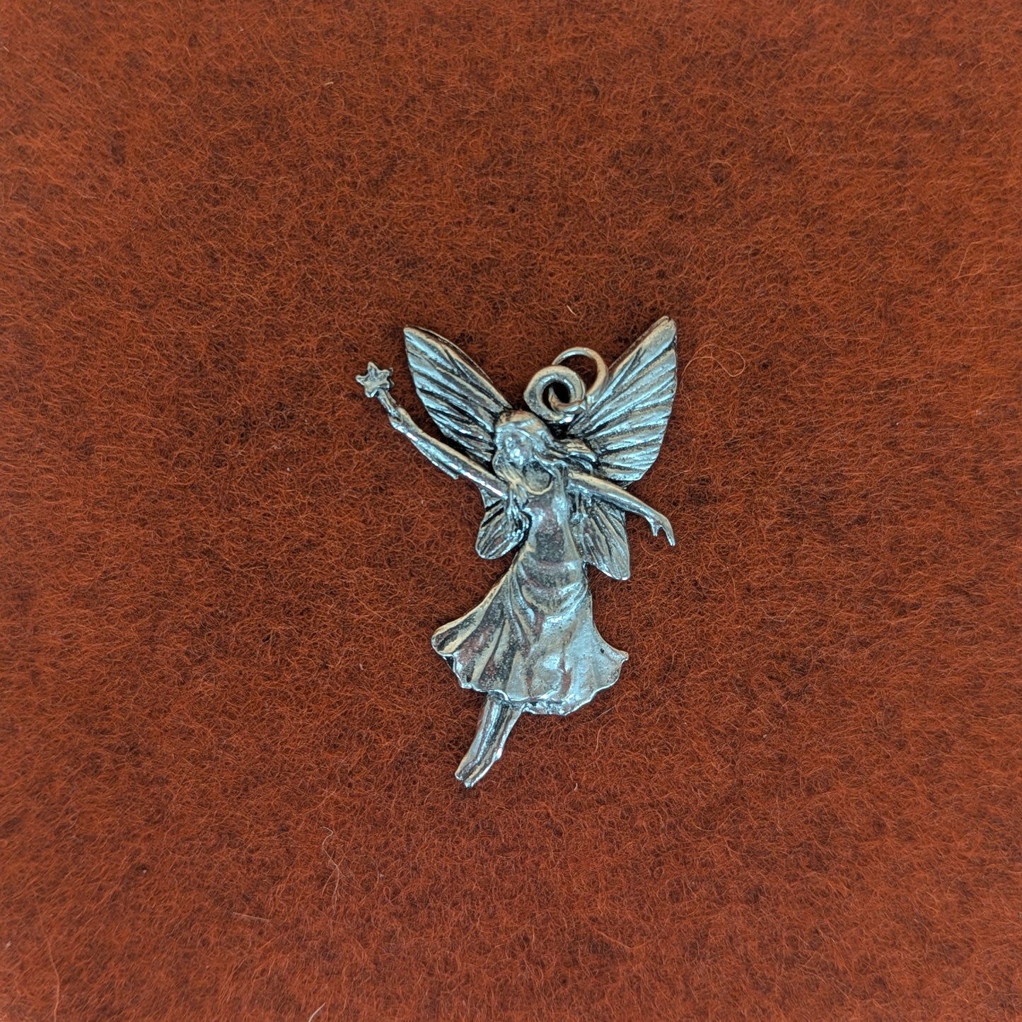 Pewter Fairy With Wand Charm