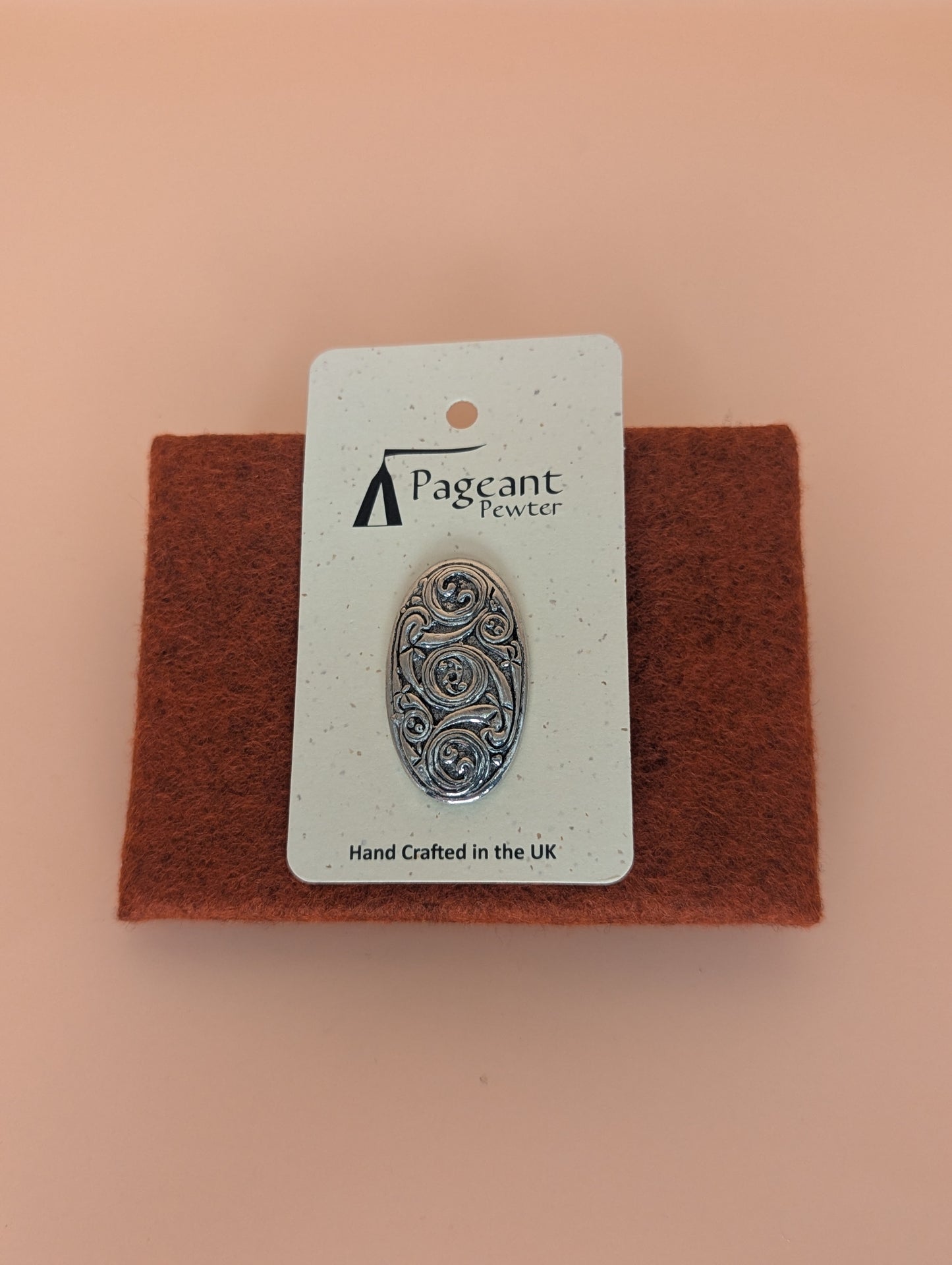 Pewter Celtic Shield Pin Badge