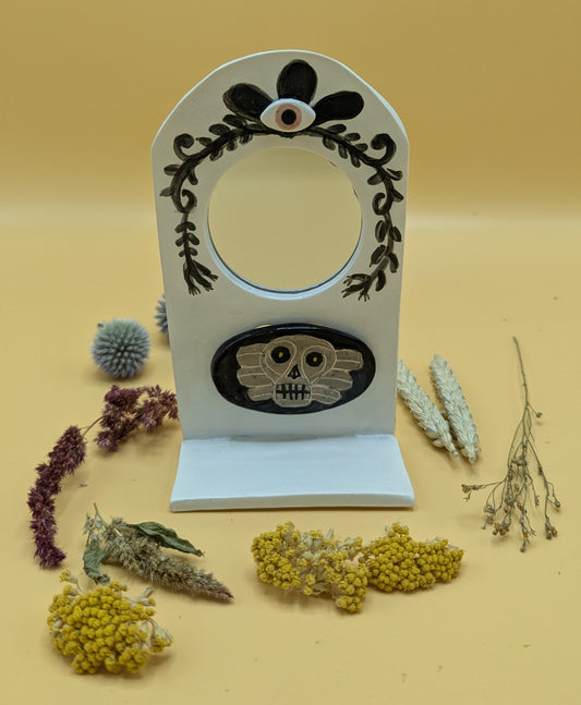 Wall Skull Mirror