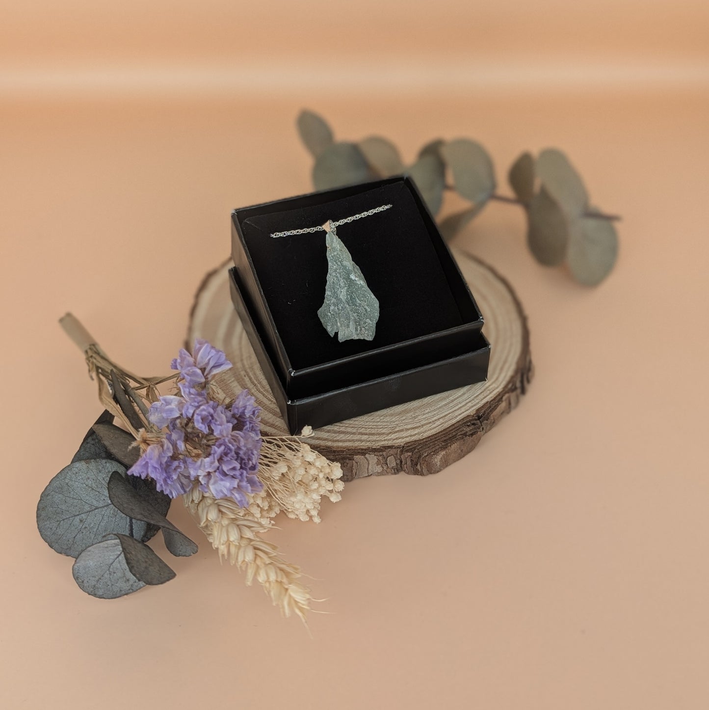 Rough Cut Crystal Pendant Necklace