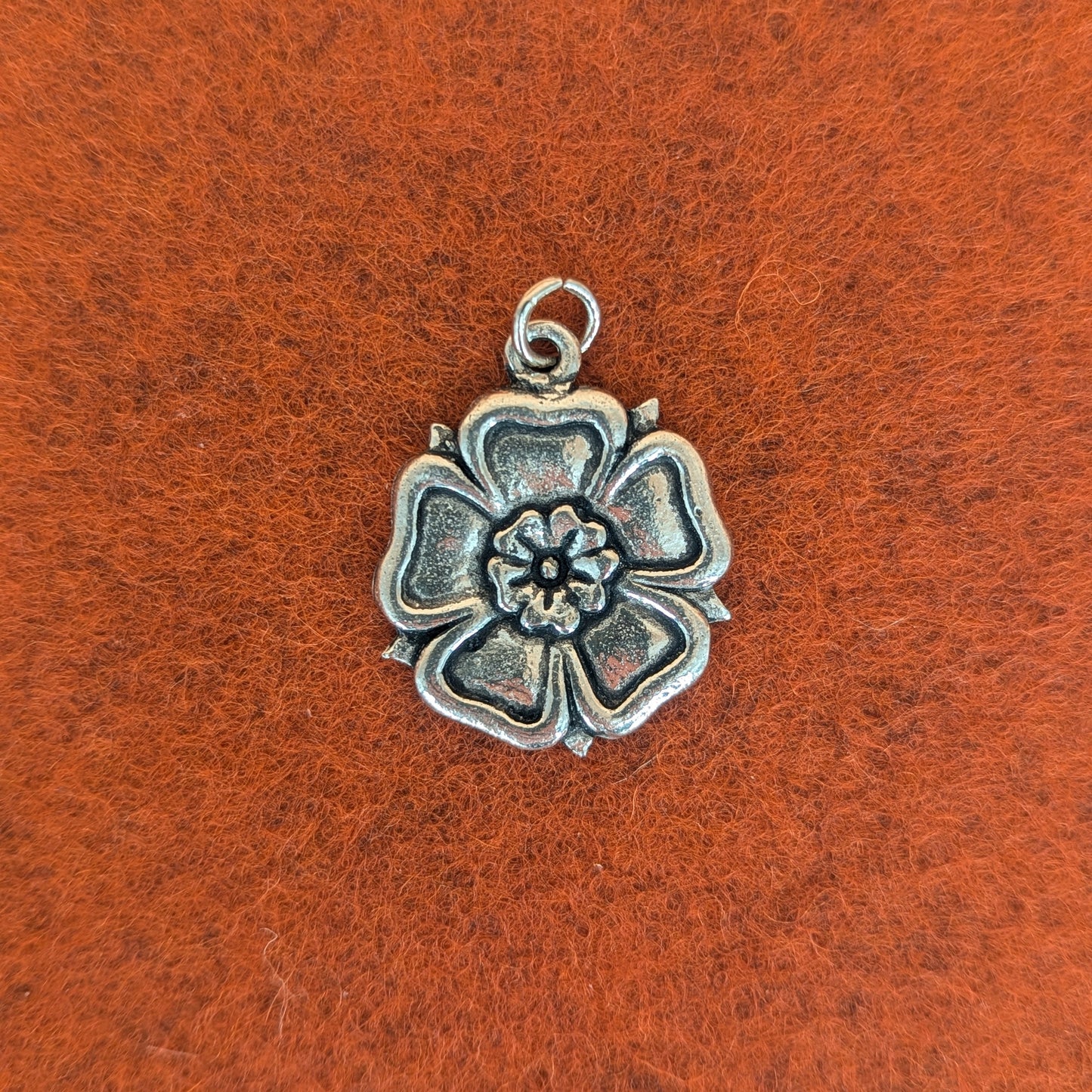 Pewter Tudor Rose Charm