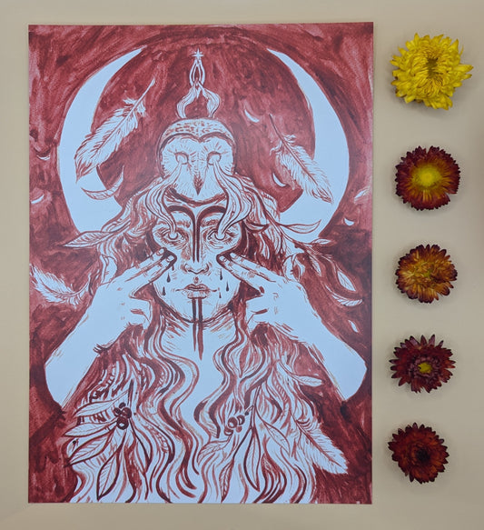 ‘Blood Wisdom' A4 Print by Katrin Blackwater