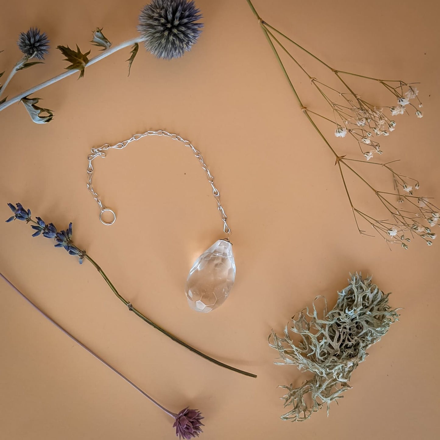 Clear Quartz Tear Drop Pendulum