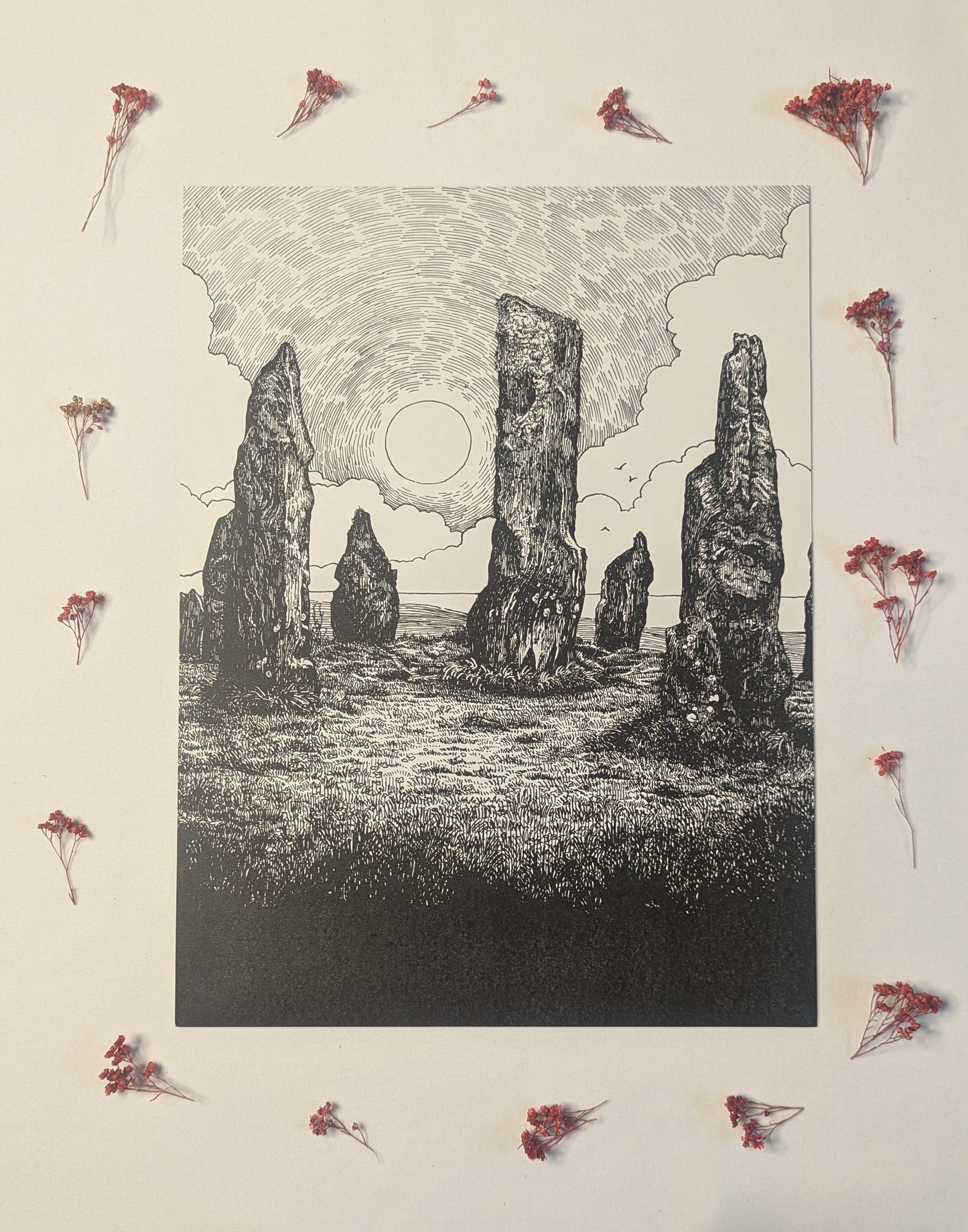 "Standing Stones" by Hester Aspland - 305mm x 405mm Print