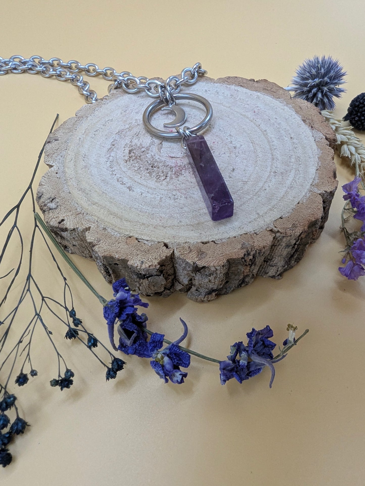 'TENDER IS THE NIGHT' Amethyst Necklace