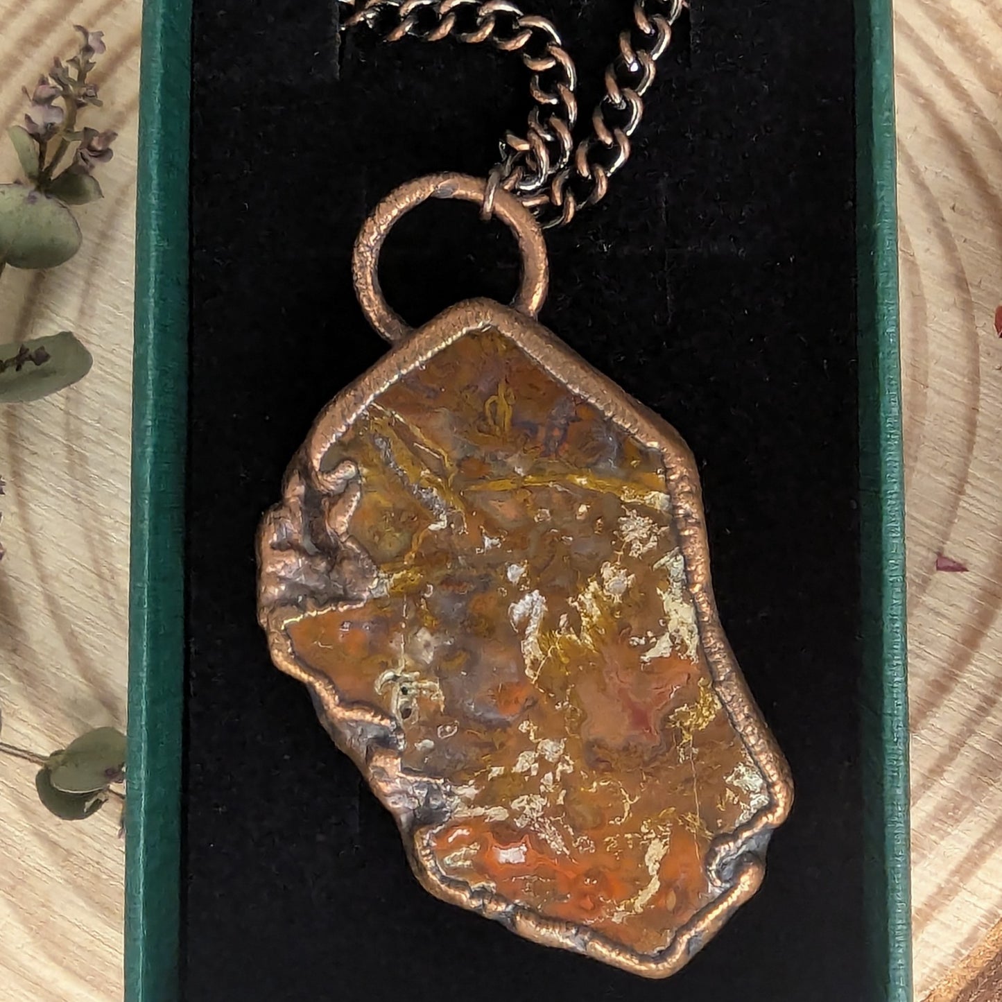 "Kenna" Burn Anne Agate Pendant