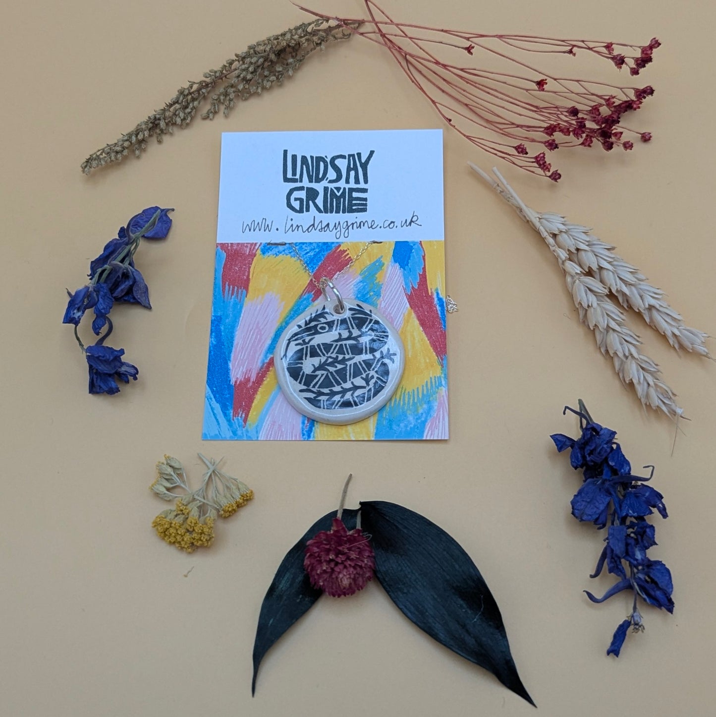 Ceramic Snake Necklace