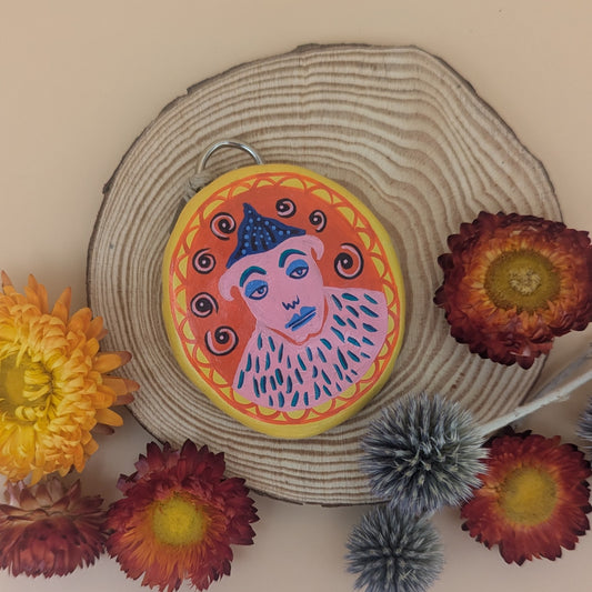 “Coyote” Dish Painting by Fiona Beveridge