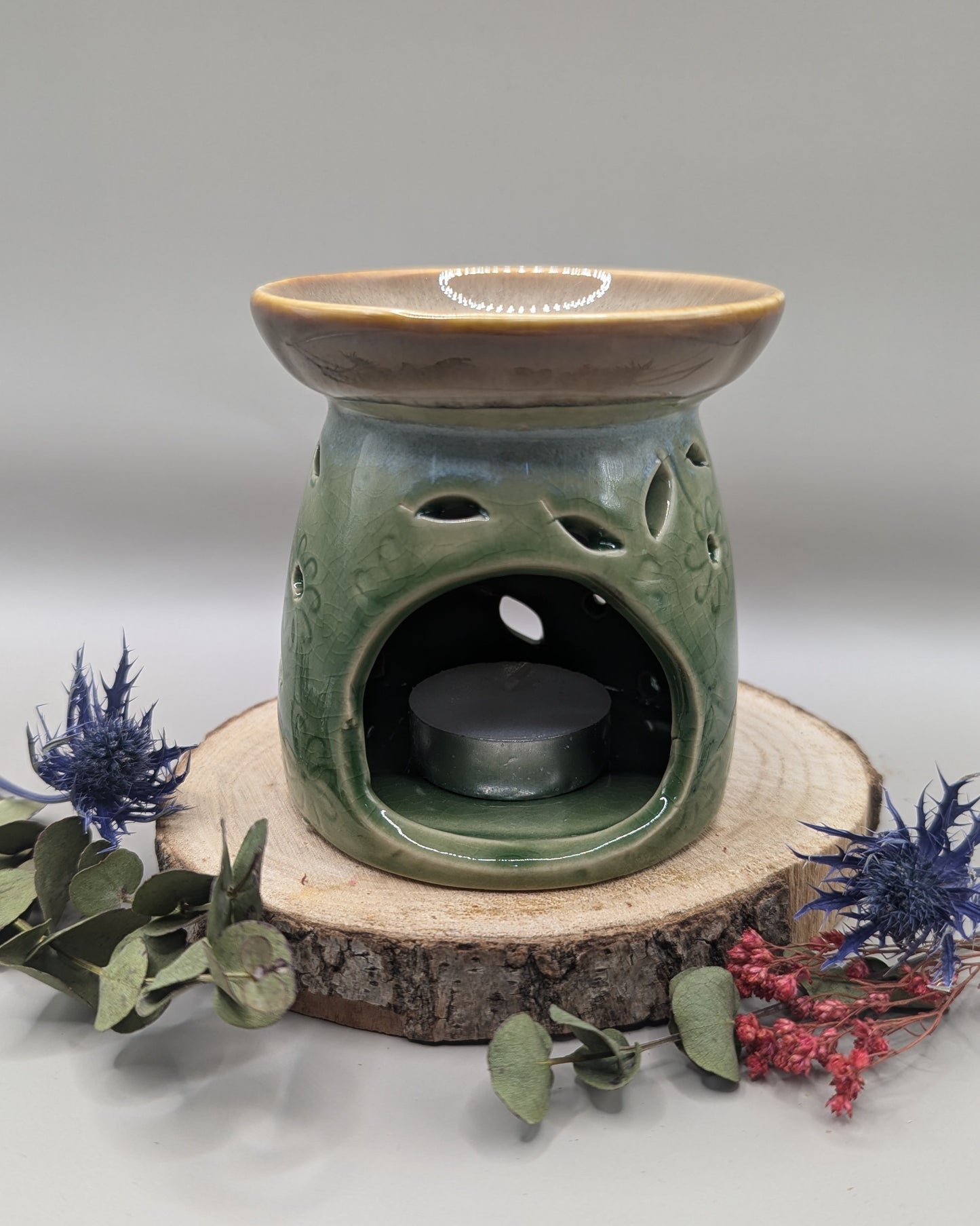Ceramic Oil Burner - Moss
