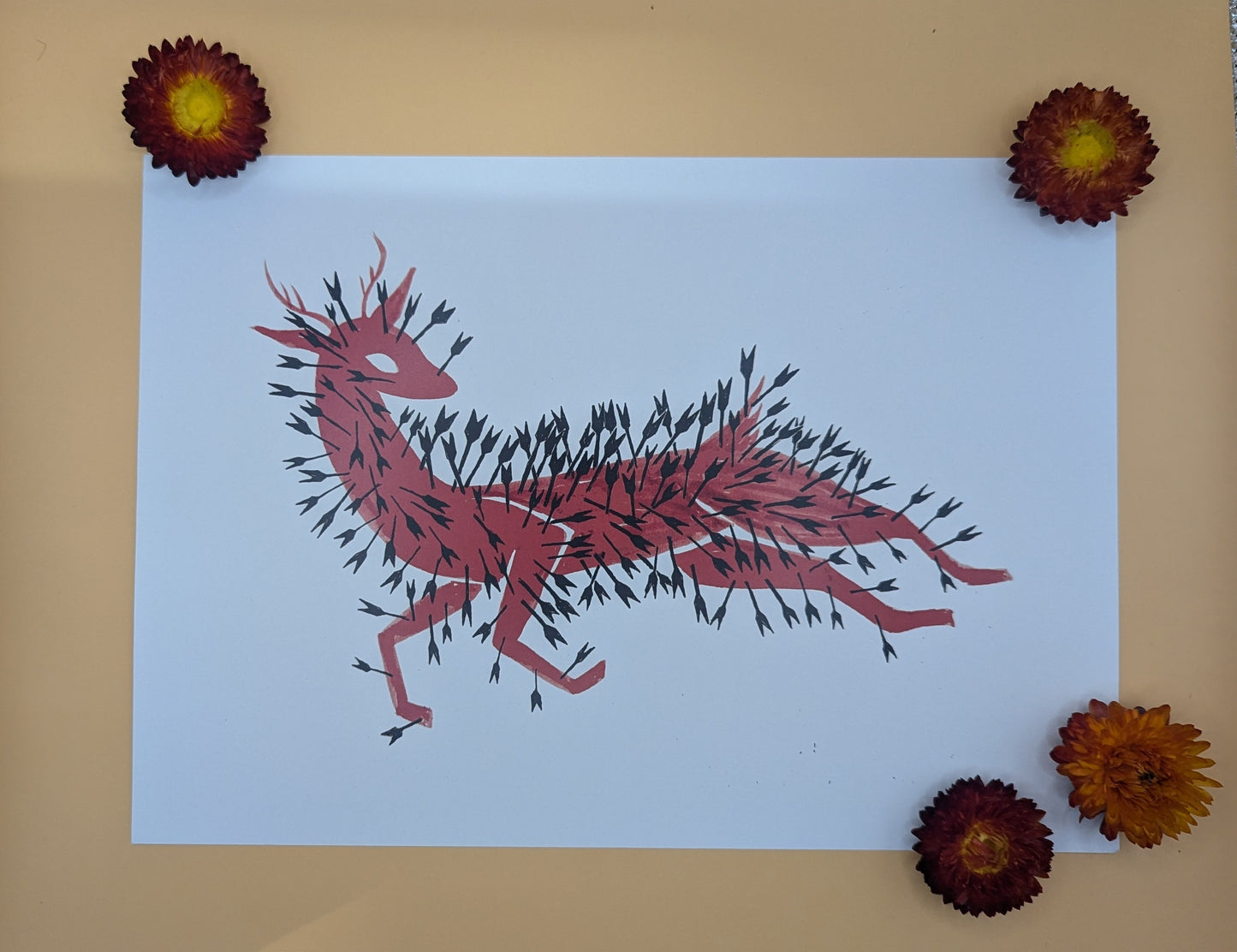 "Hunted Stag" Print by Theo Cleary