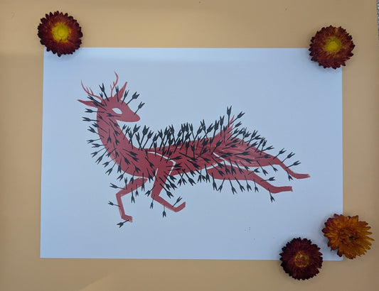 "Hunted Stag" Print by Theo Cleary