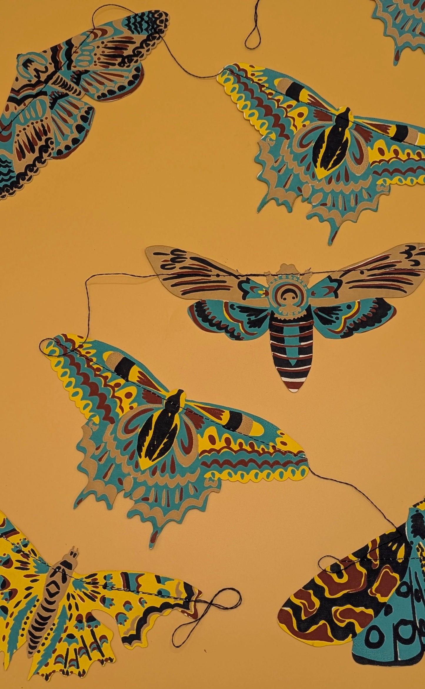 'Moths' Paper Garland by East End Press