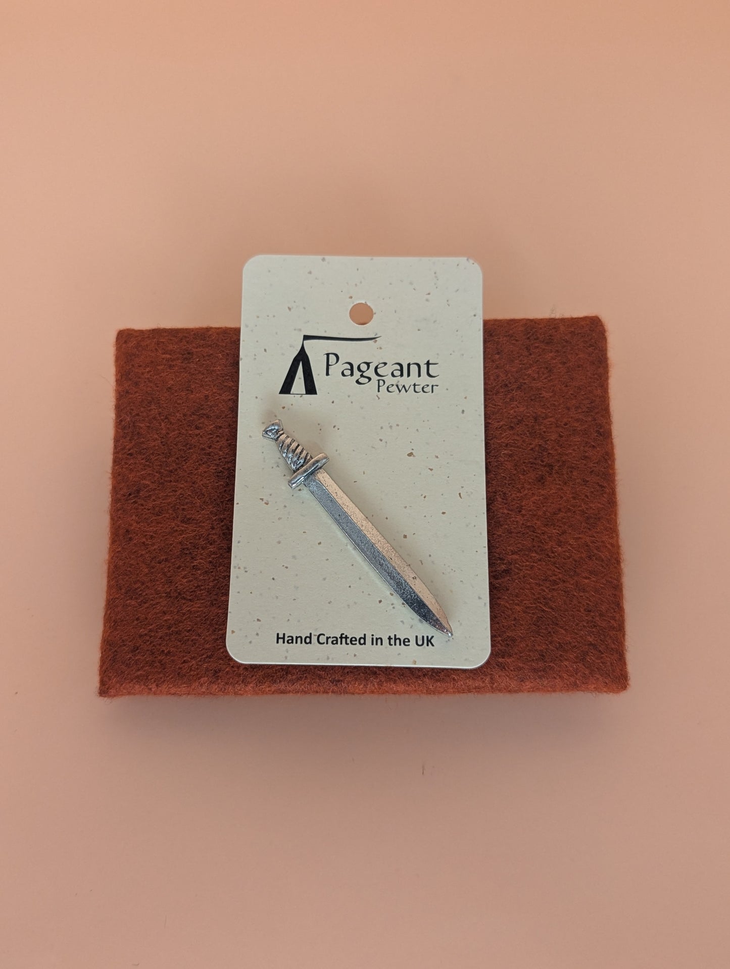 Pewter Sword Pin Badge