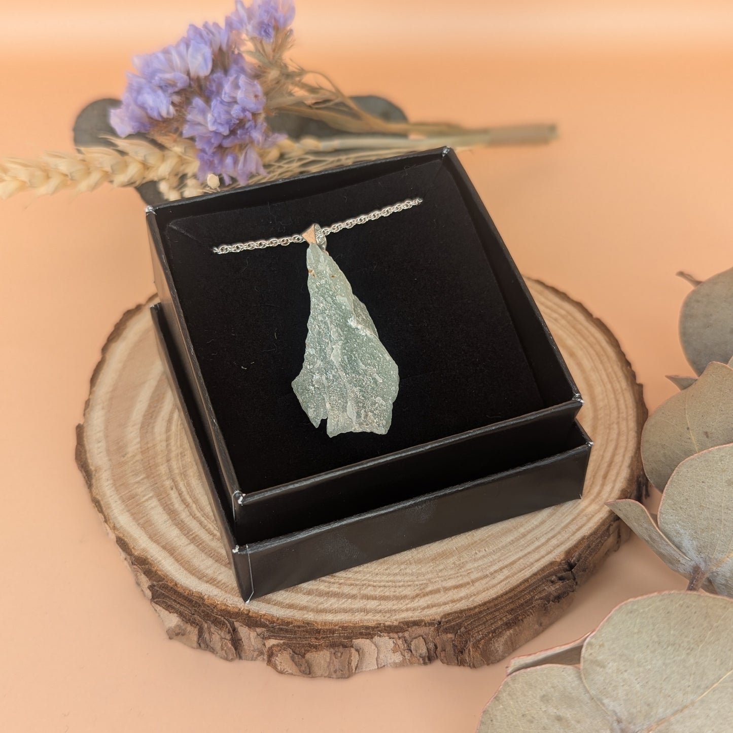 Rough Cut Crystal Pendant Necklace