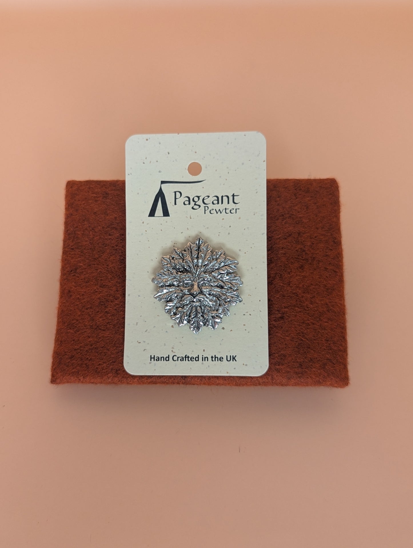 Pewter Green Man Pin Badge