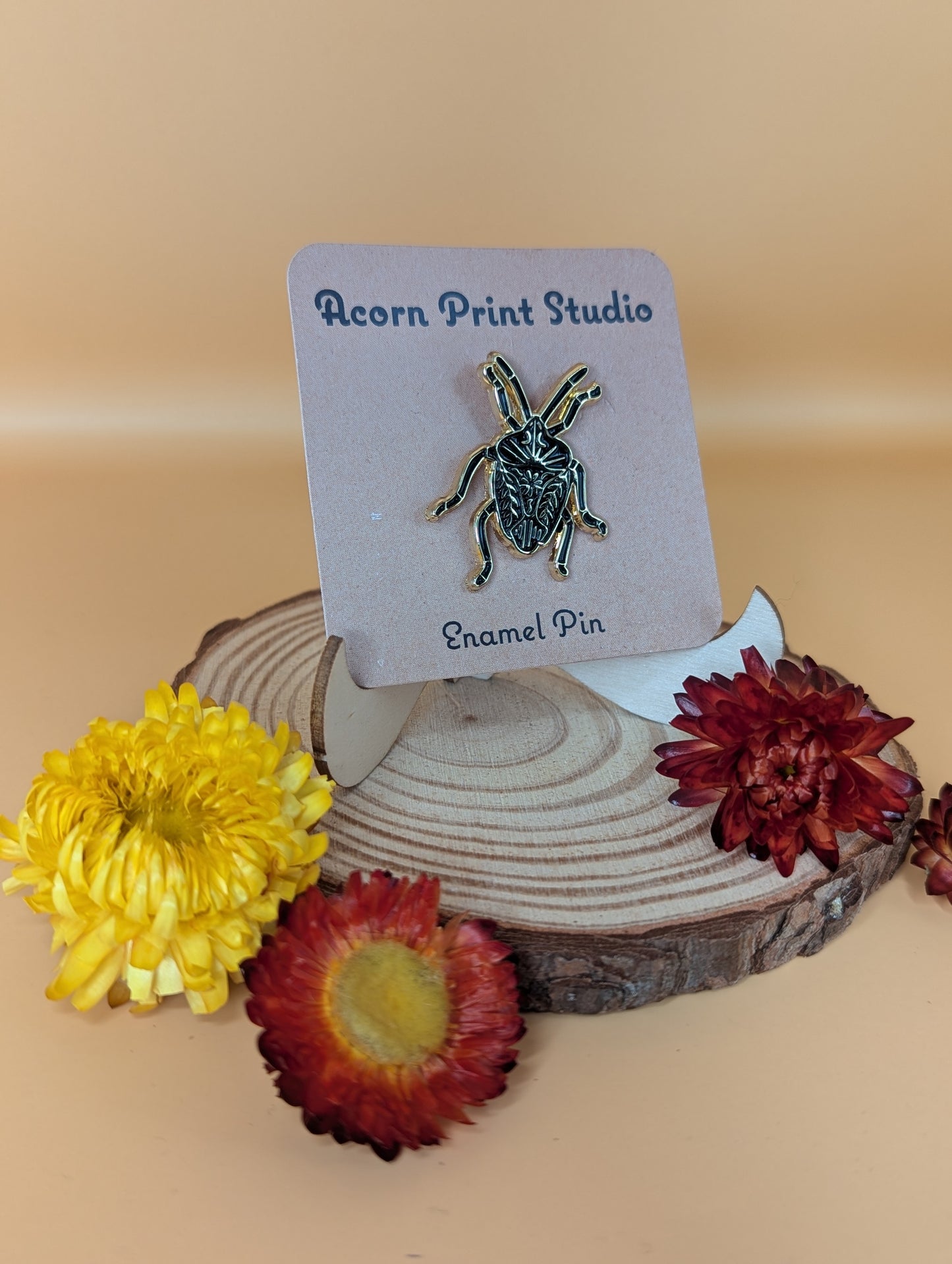 ‘Beetle’ pin badge by Acorn Print Studio