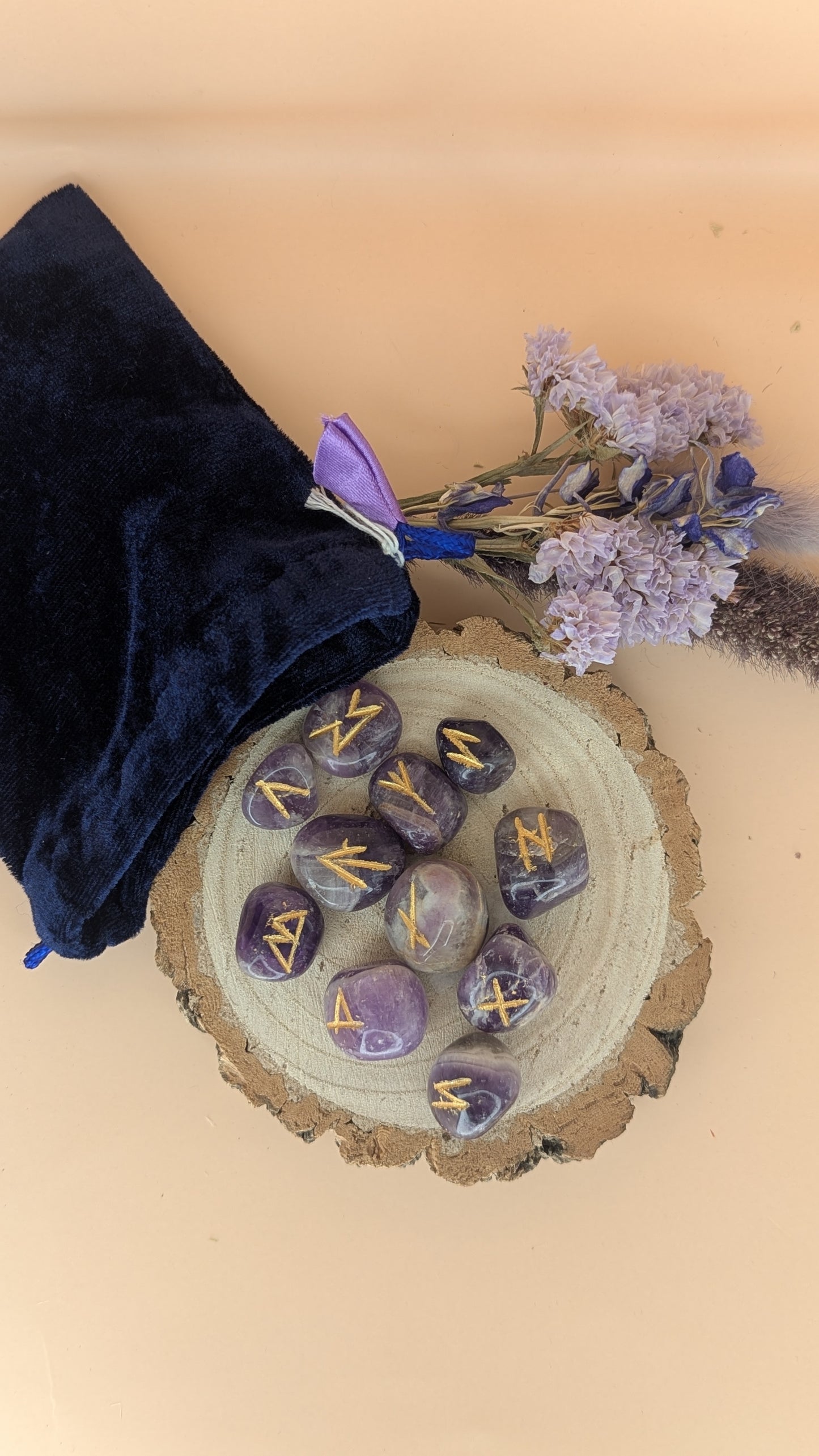 Amethyst - Crystal Rune Stones