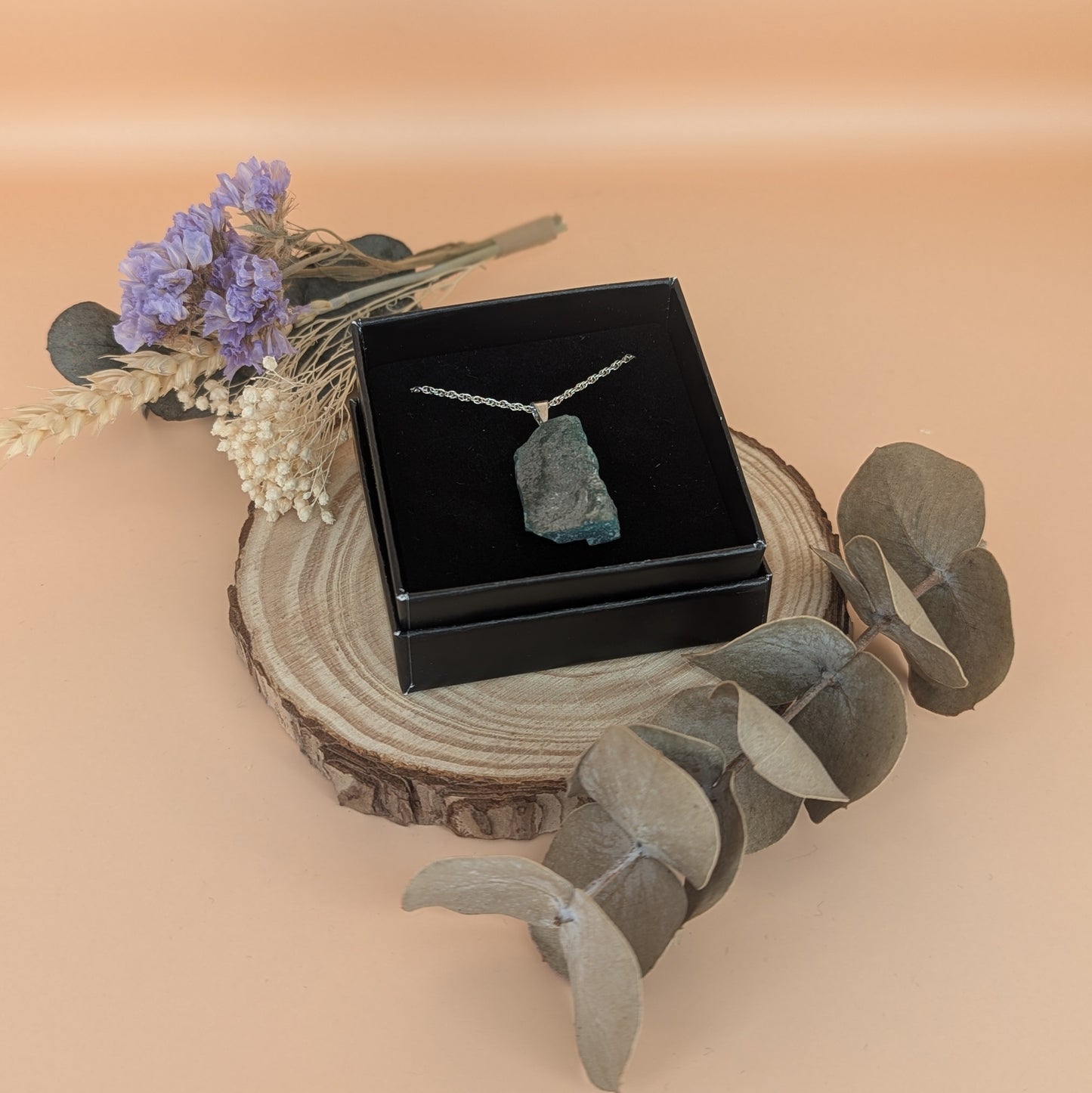 Rough Cut Crystal Pendant Necklace