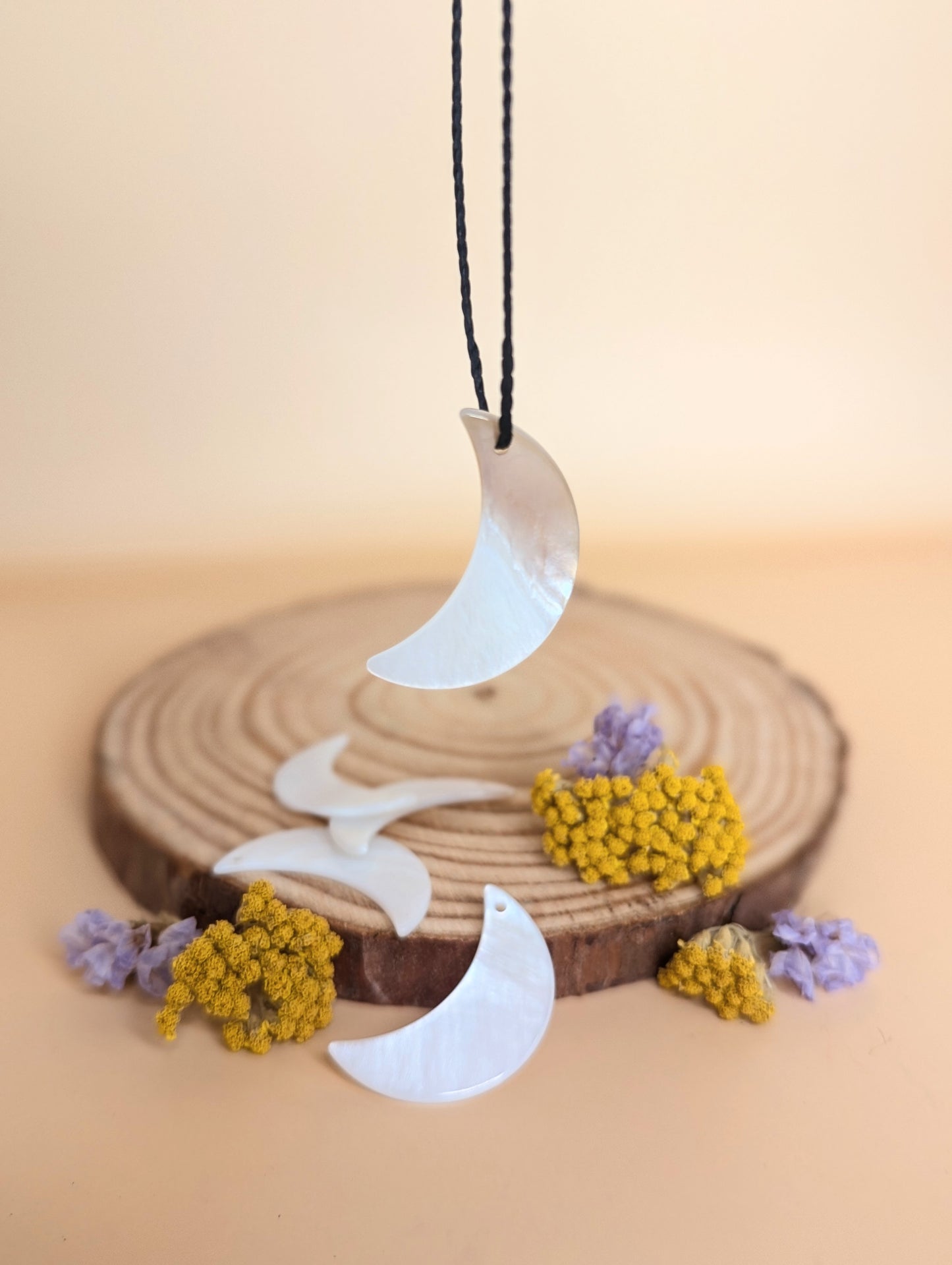 Shell moon pendant