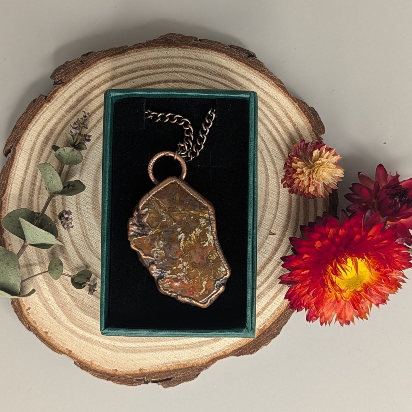 "Kenna" Burn Anne Agate Pendant