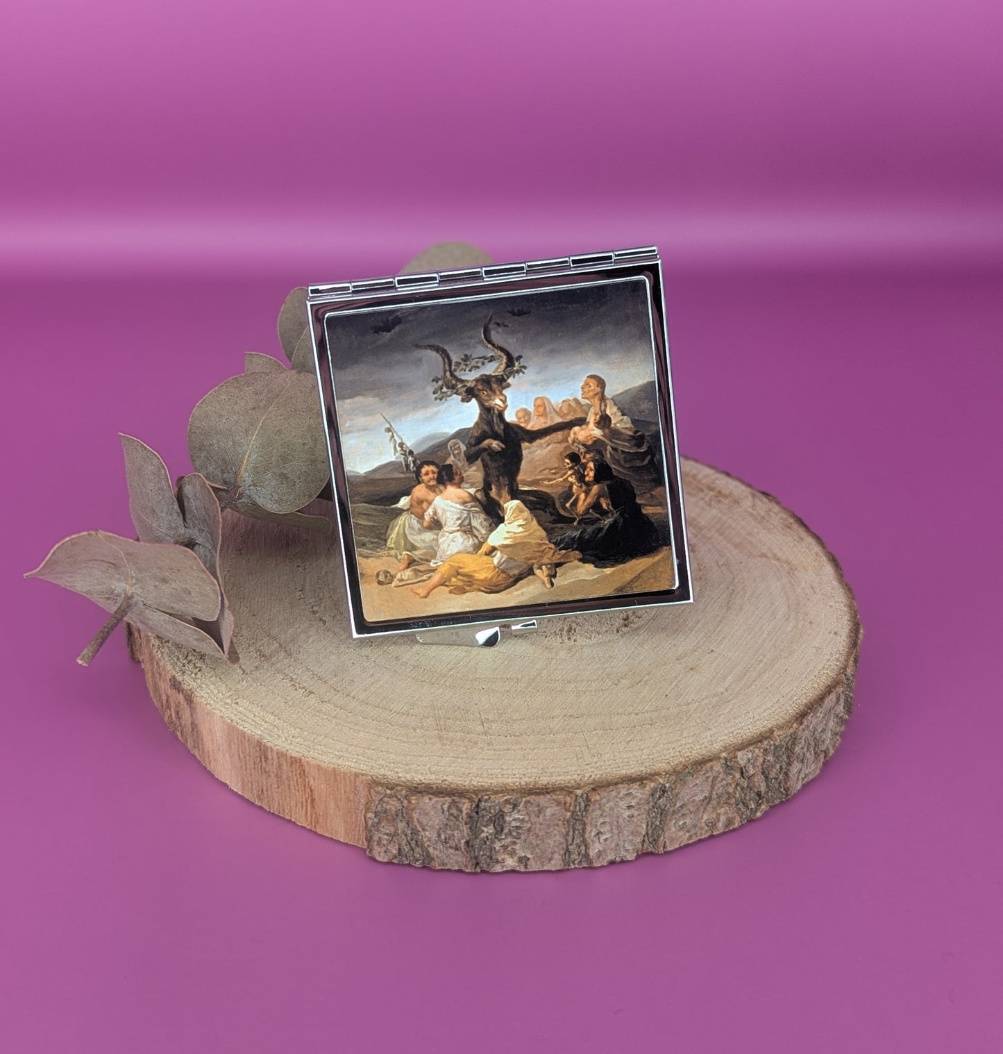'Witches Going to Their Sabbath' Compact Mirror