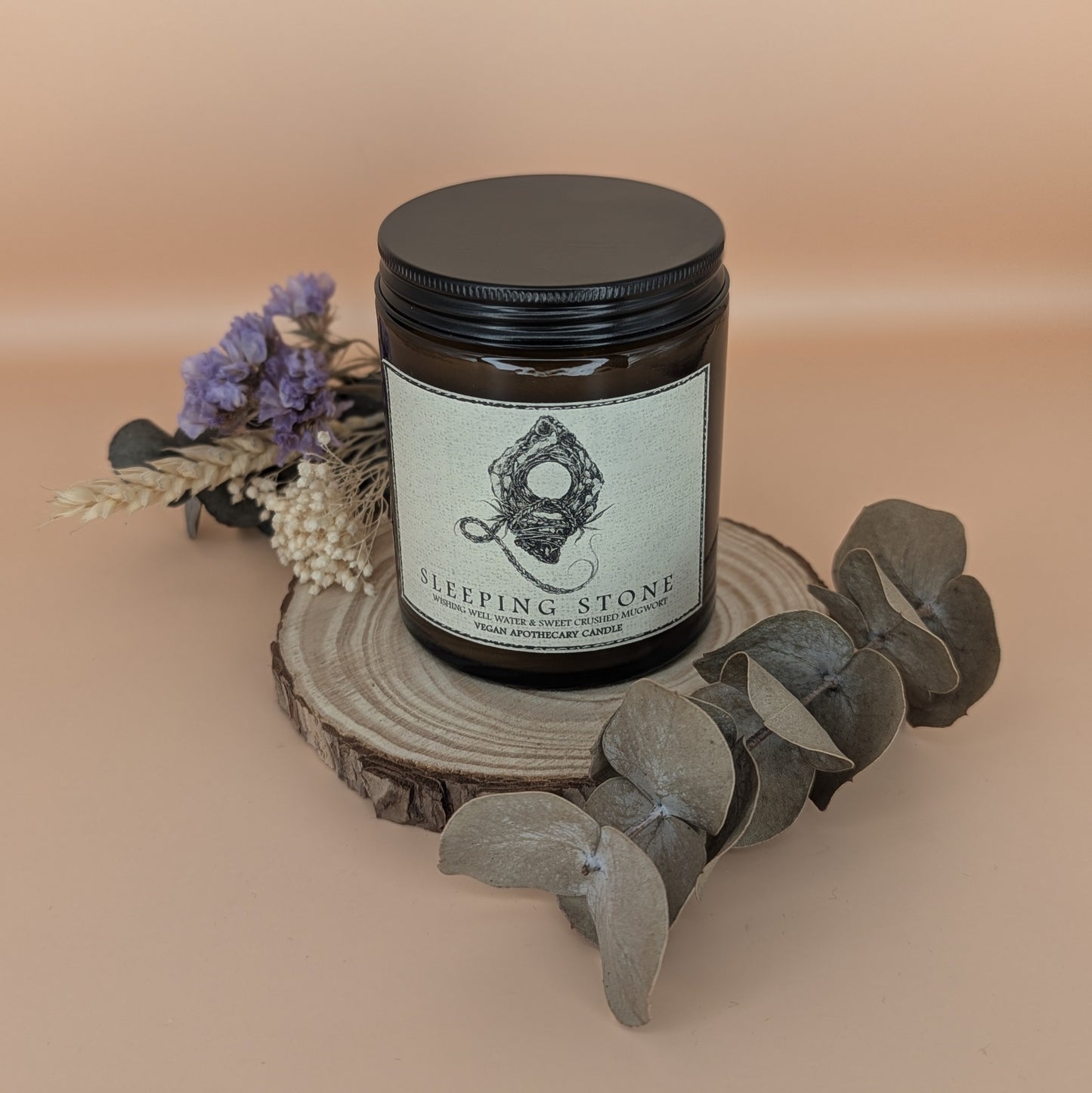Single Wick Apothecary Candle: "Sleeping Stone"