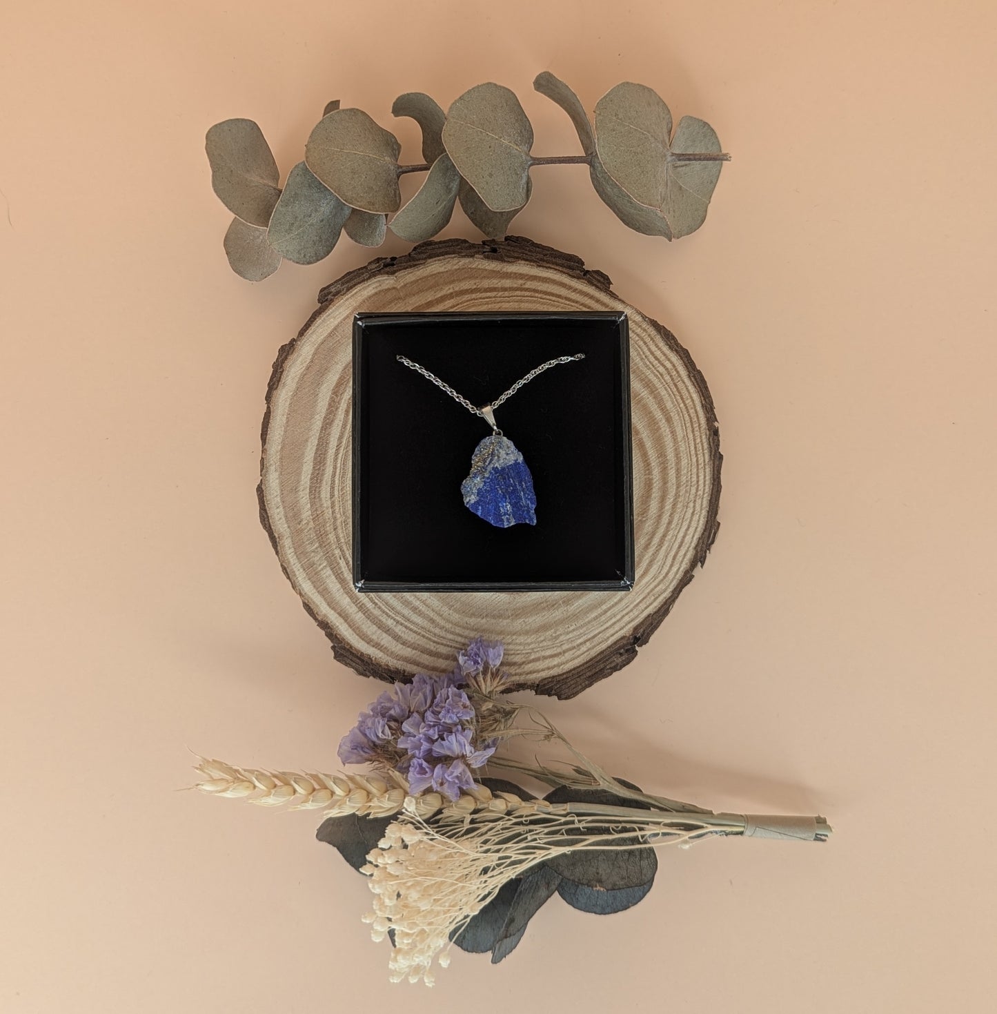 Rough Cut Crystal Pendant Necklace