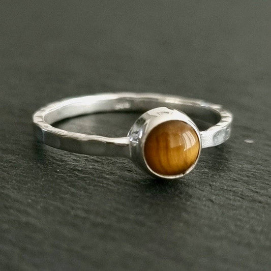 Sterling Silver Tigers Eye Stacking Ring