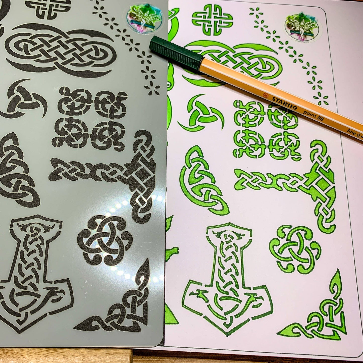 Celtic Viking Knots Stencil - Design 2